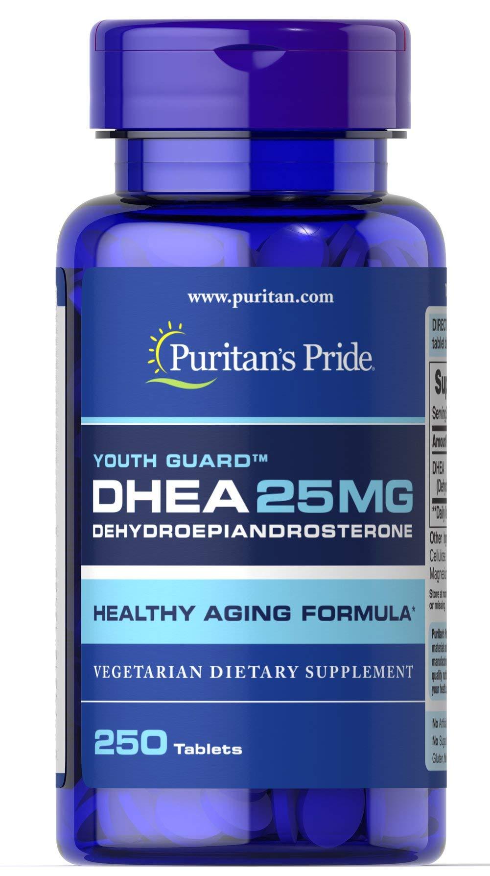 DHEA, AntiAging 25 mg250 Tablets by Puritan's Pride 250 Count (Pack of 1)