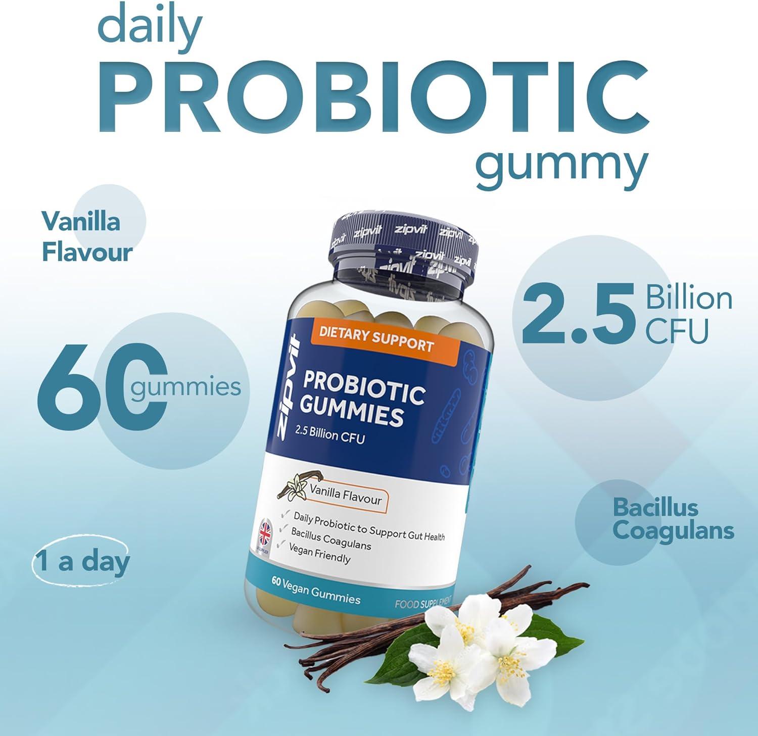Probiotic Gummy 2.5 Billion CFU 60 Vegan Gummies Probiotic Gummy for