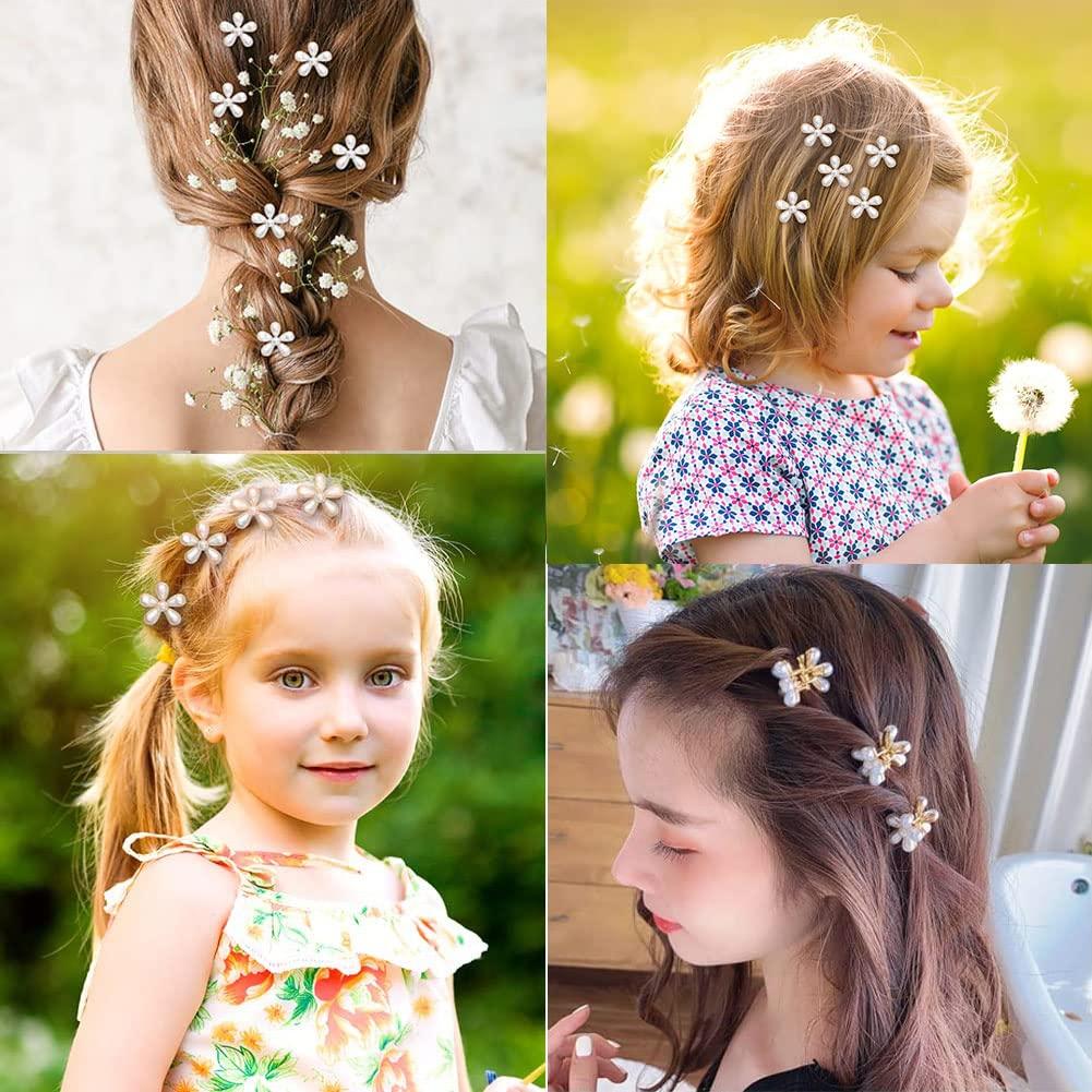 Amazon.com : 15pcs Small Hair Clips Mini Pearl Claw Clip, Flower Hair Clips  with Daisy, Sweet Bangs Hair Jaw Clips Decorative Hair Accessories for  Women Girls : Beauty & Personal Care