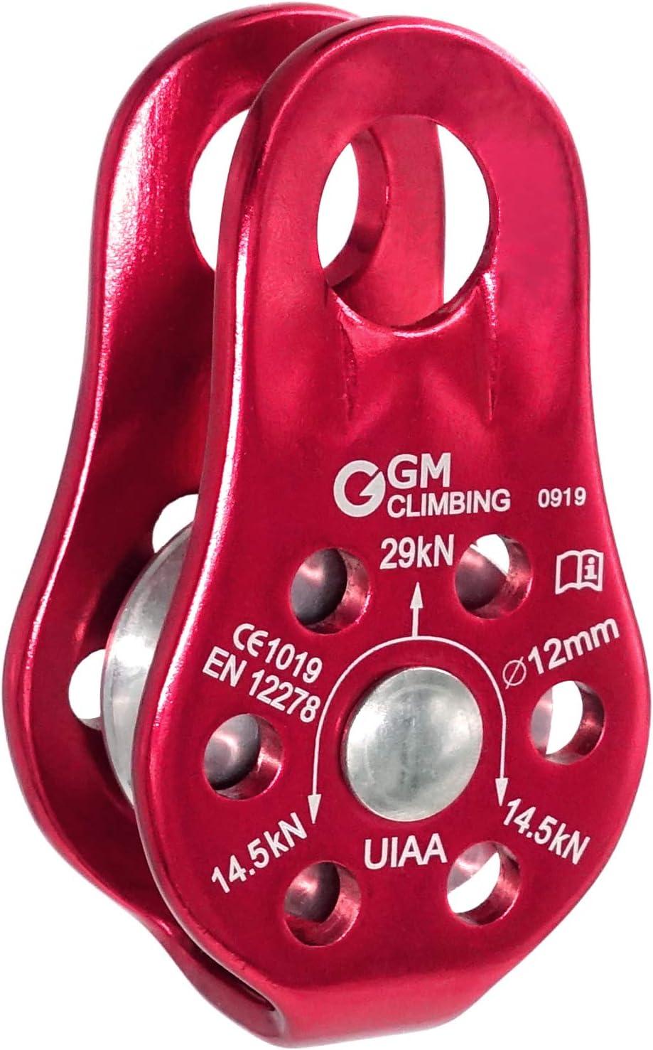 GM CLIMBING 29kN Fixed Micro Pulley CE UIAA Certified Slack Tender