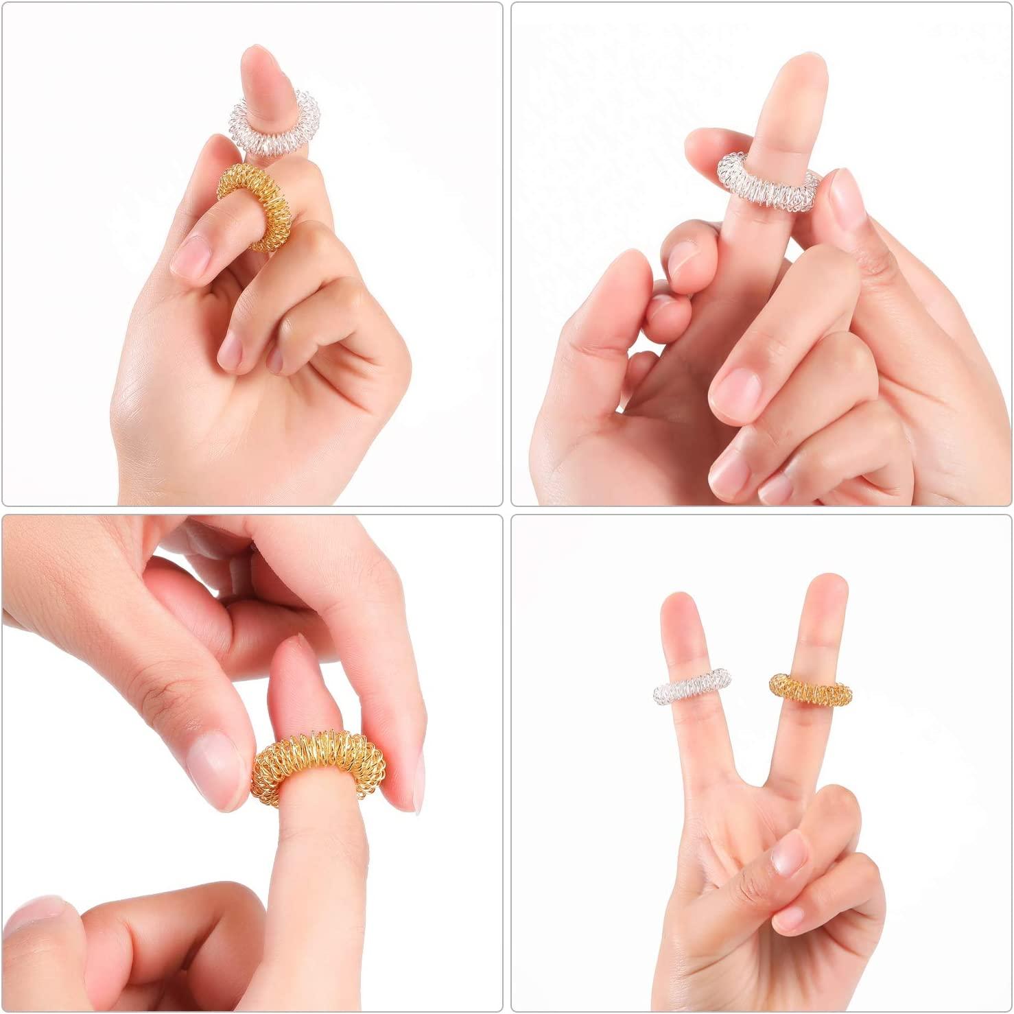 Amazon.com: Acupressure Rings and Bracelets Massagers Set Spiky Sensory Finger  Rings for Finger and Hand Wrist Massage Pain Relief : Health & Household
