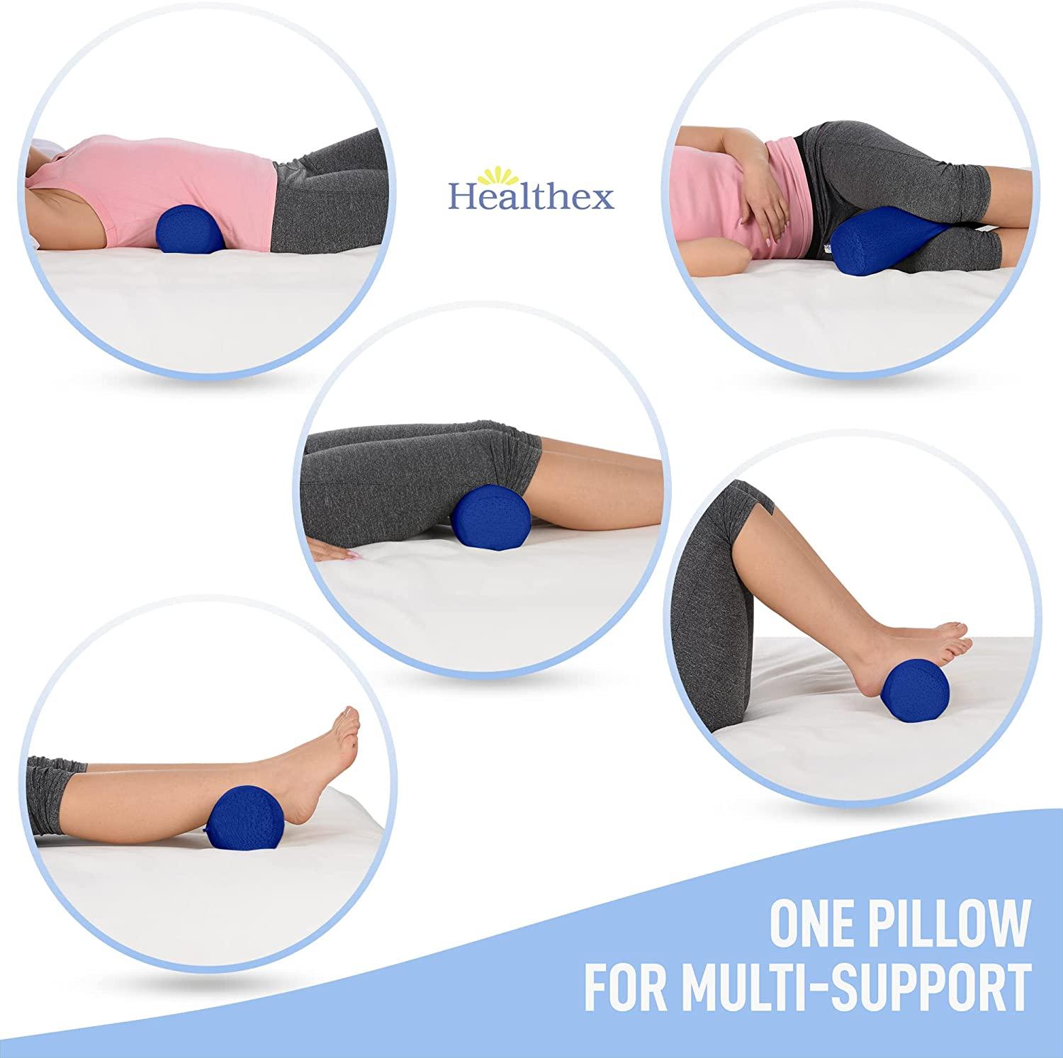 Healthex Cervical Neck roll Pillow, Memory Foam Pillow, Cylinder Round