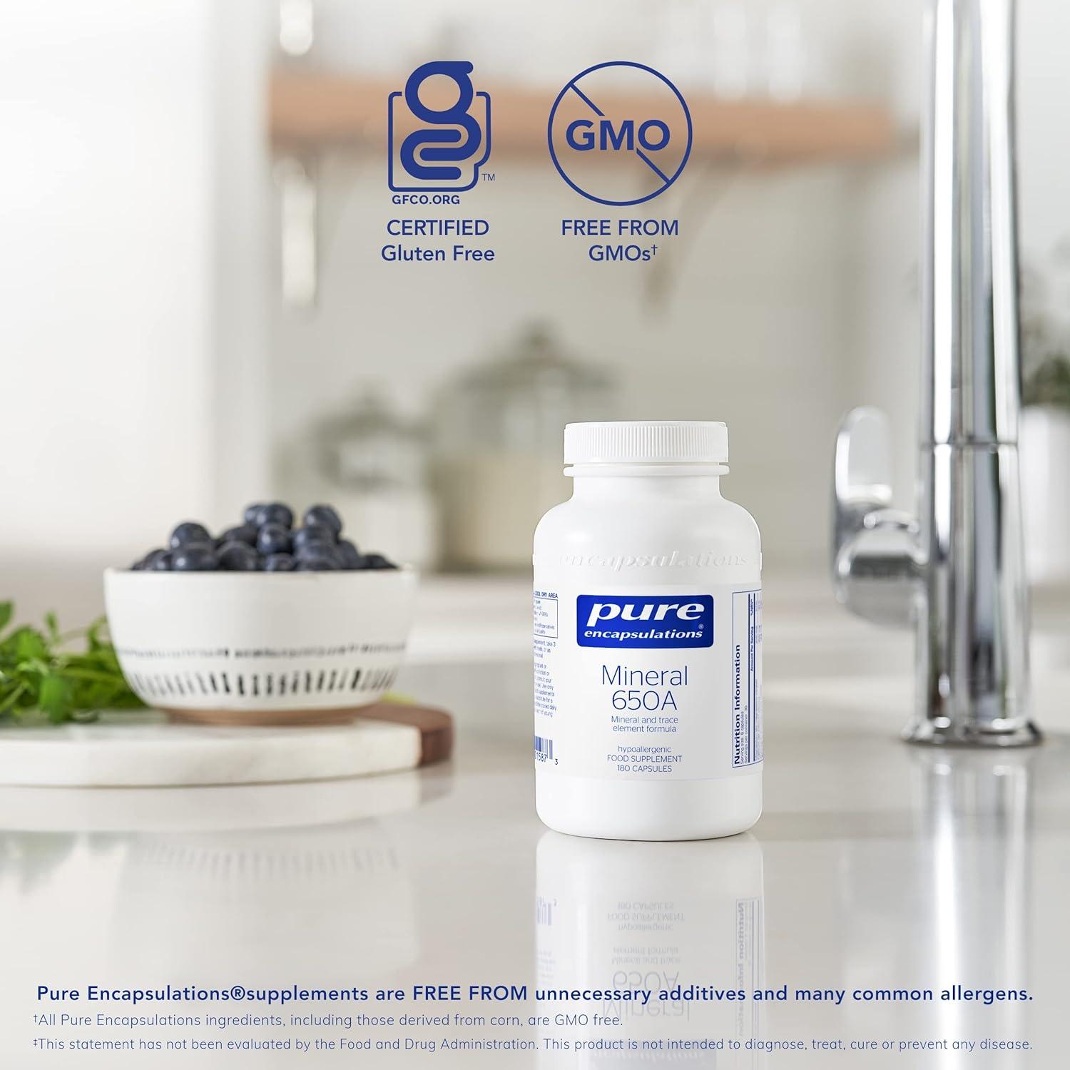 Pure Encapsulations Mineral 650A Hypoallergenic Formula with