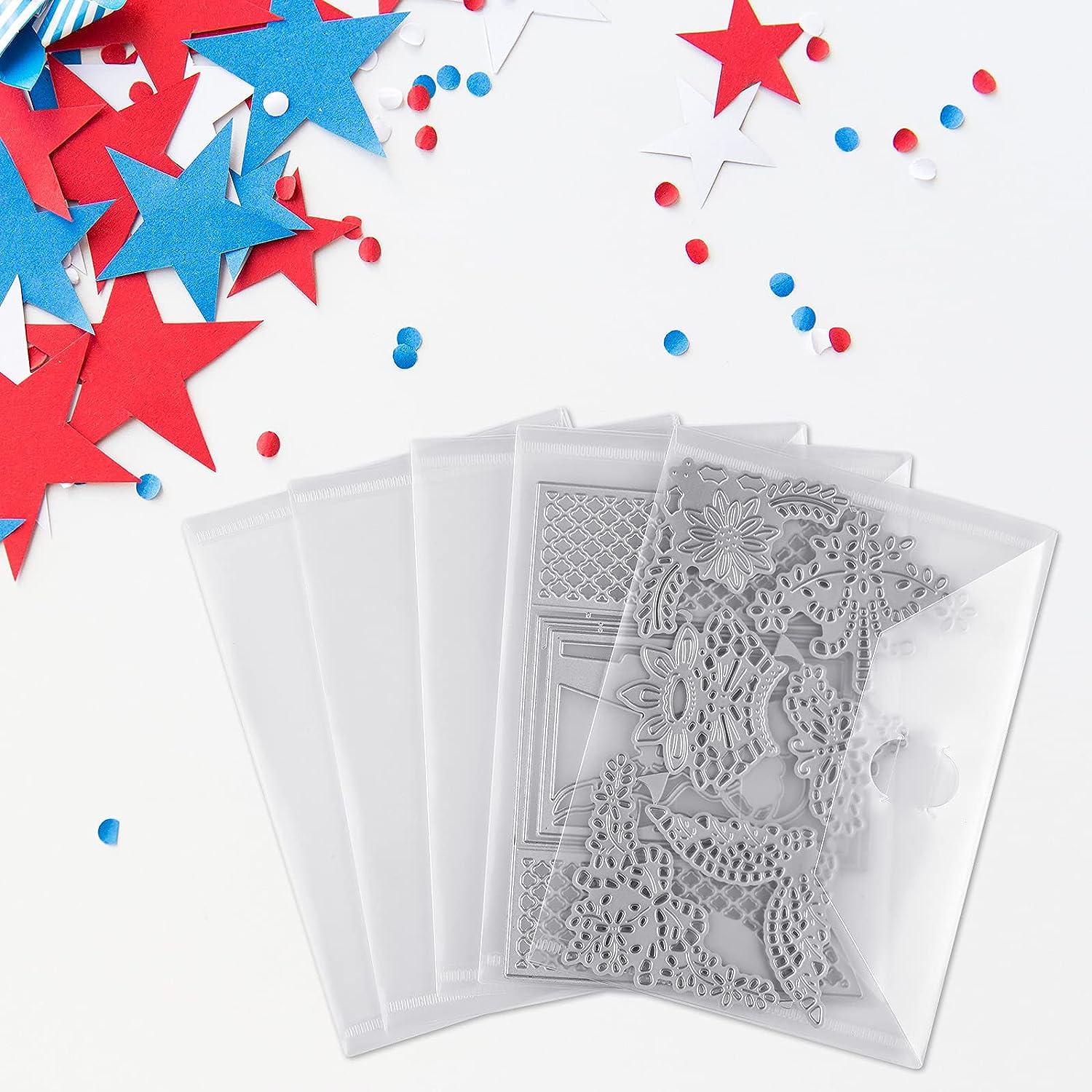 21 Pieces Clear Stamp and Die Storage Pockets Die Cut Storage Bag  Scrapbooking Storage Die Storage Envelopes for DIY Card Making (5 x 7 Inch)