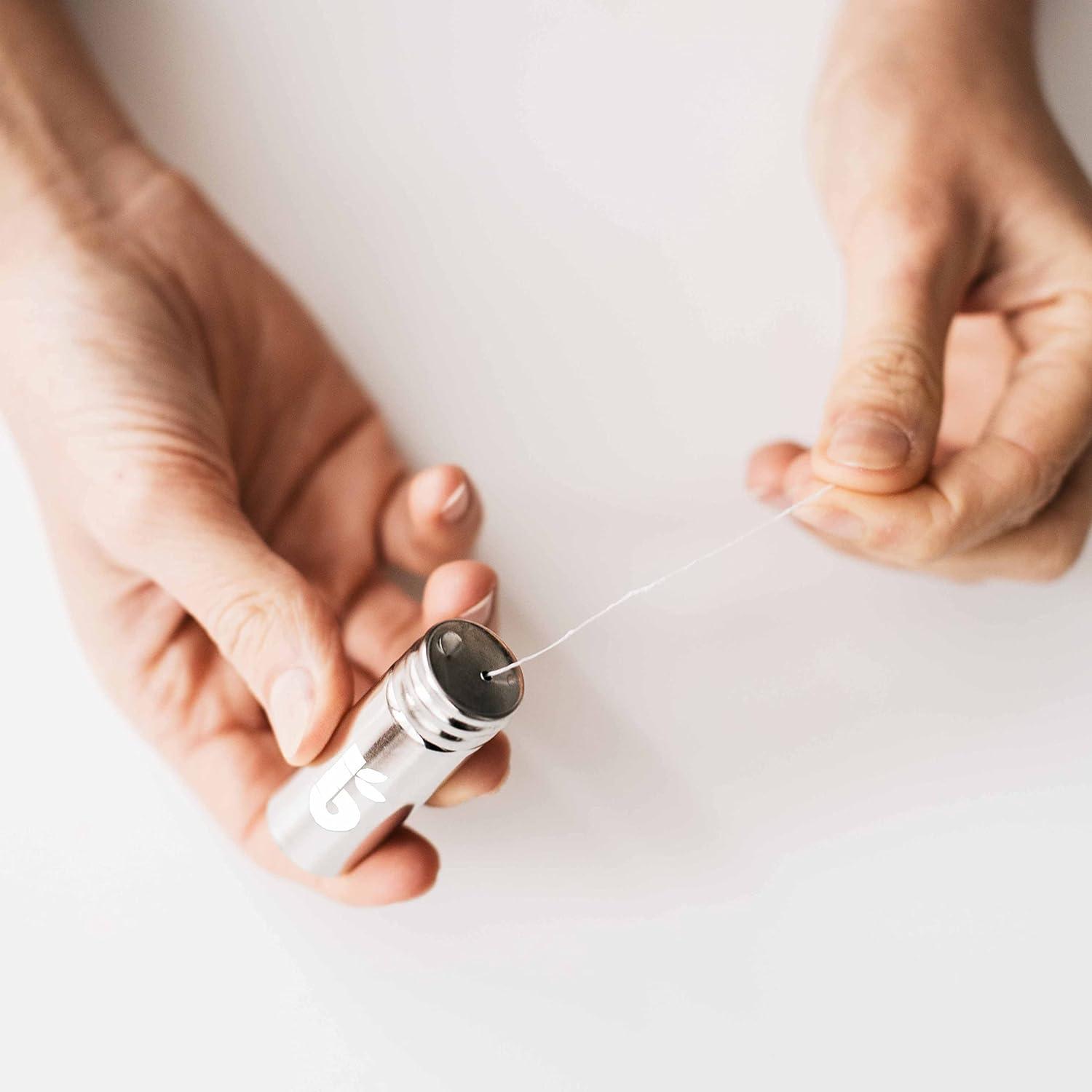 Bambaw Silk Floss + Stainless Steel Floss Holder Plastic Free Dental