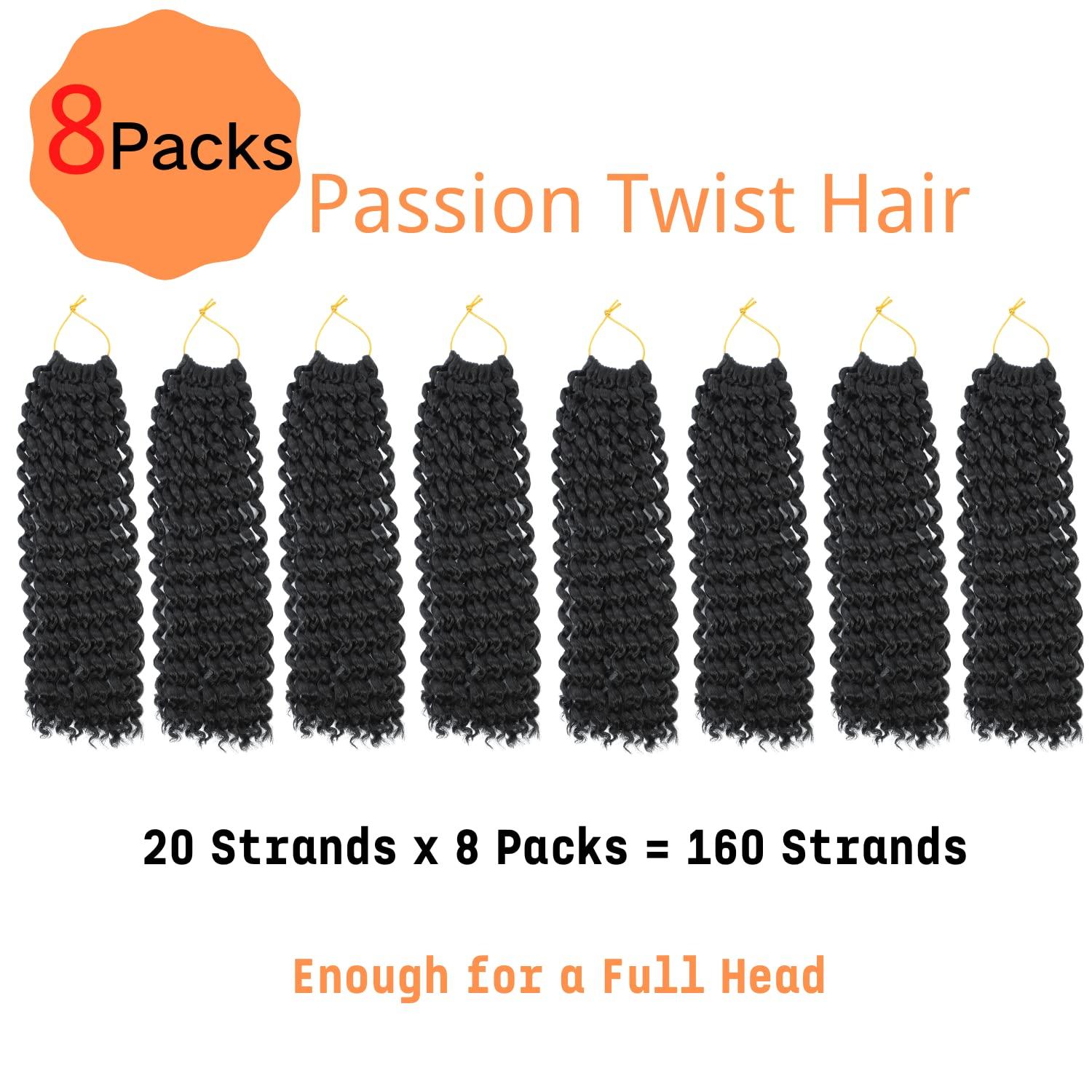 Passion Twist Hair 10 pouces 8 packs Pré-torsionnés Passion Twist C