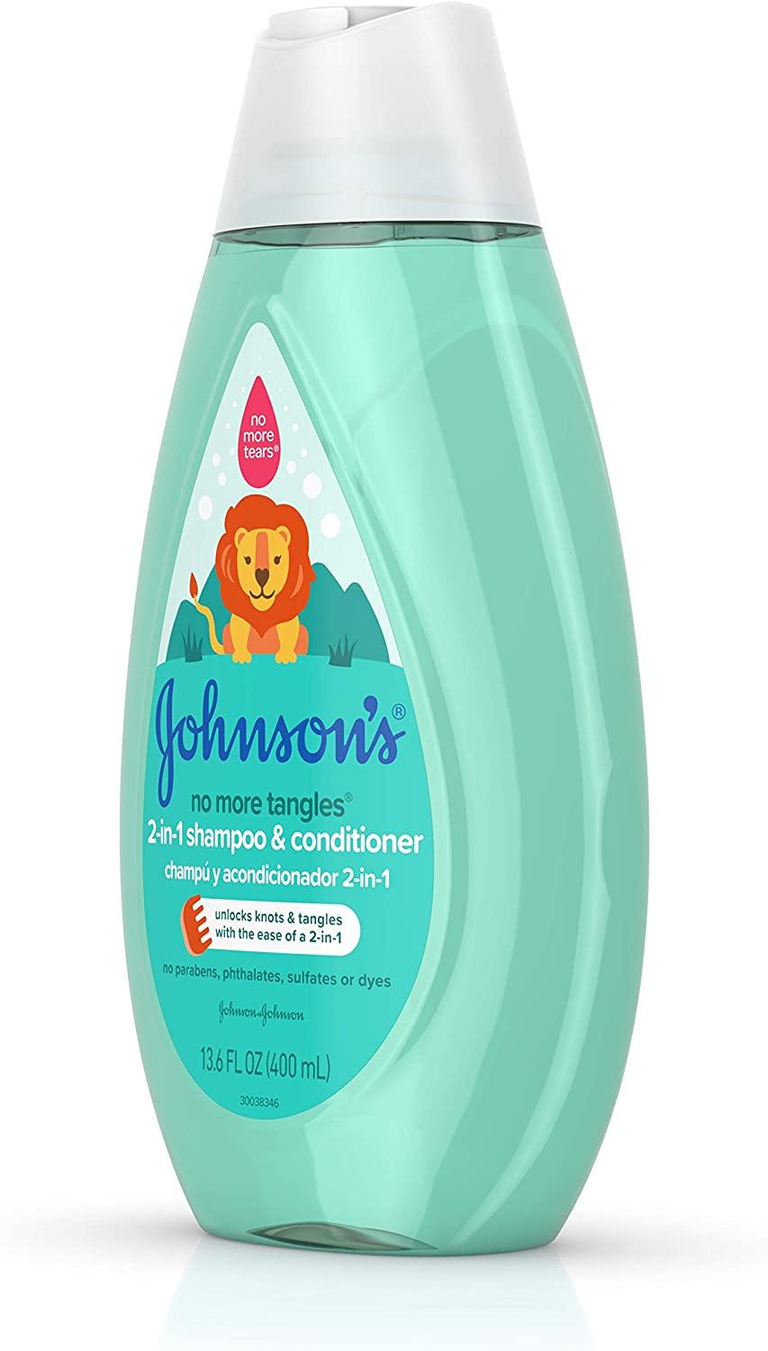 Johnson's Baby Tear Free Detangling 2in1 Toddler & Kids Shampoo & Conditioner, 13.6 Fluid Ounce