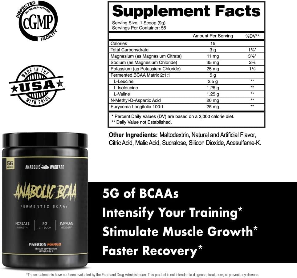 Anabolic BCAA Powder Supplement by Anabolic Warfare BCAAs Amino Acids