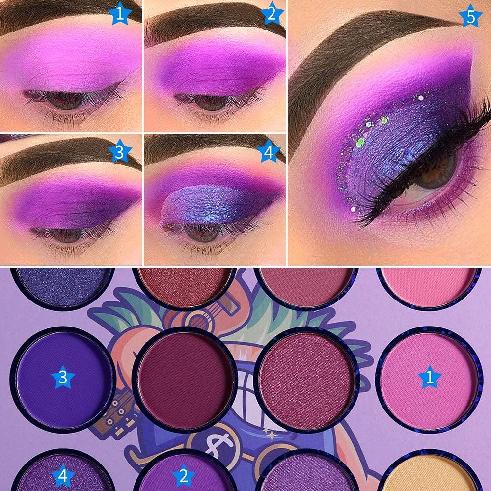 DE'LANCI Hawaii Blueberry Purple Eyeshadow Palette- 12