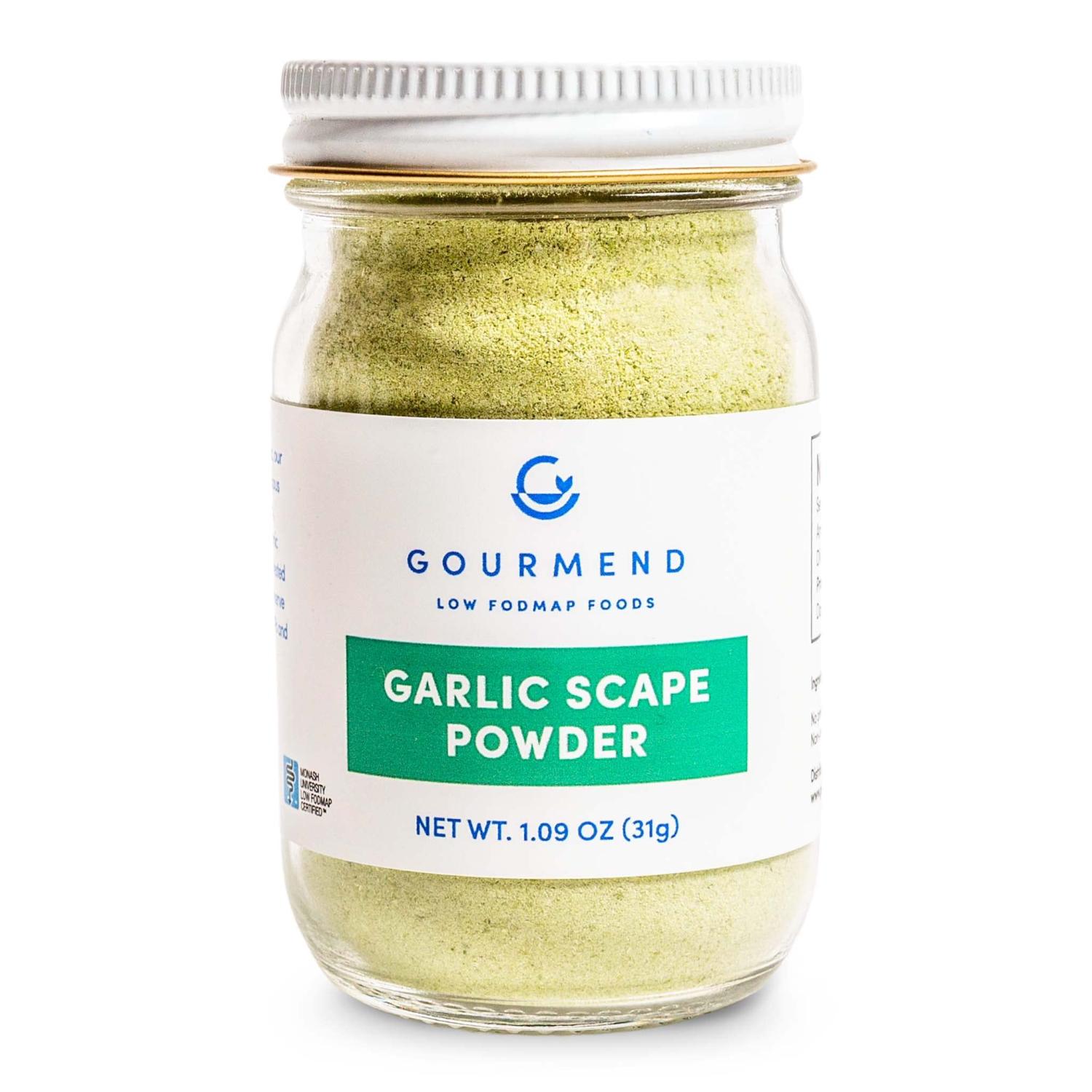 Gourmend Foods Garlic Scape Powder Monash Certified Low FODMAP, Filler