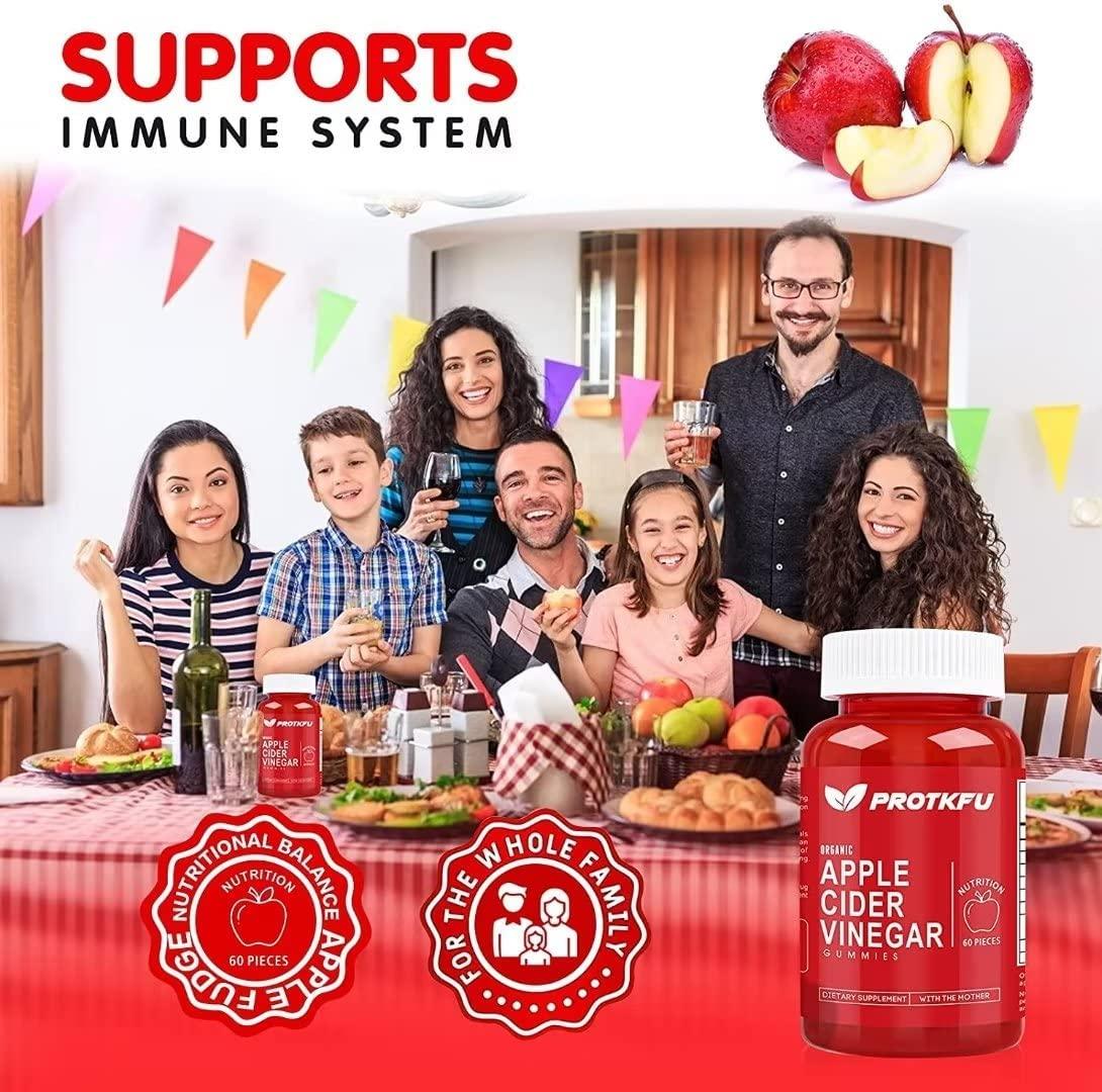 (2Pack) Apple Cider Vinegar Gummies by ProTKFU Immunity & Detox with