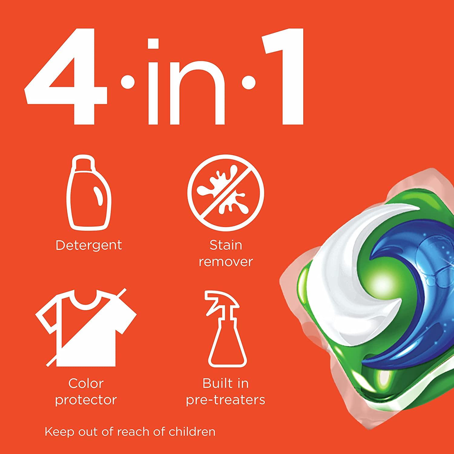 Tide PODS 4 in 1 Febreze Sport Odor Defense, Laundry Detergent Soap PODS,  High Efficiency (HE), 61 Count