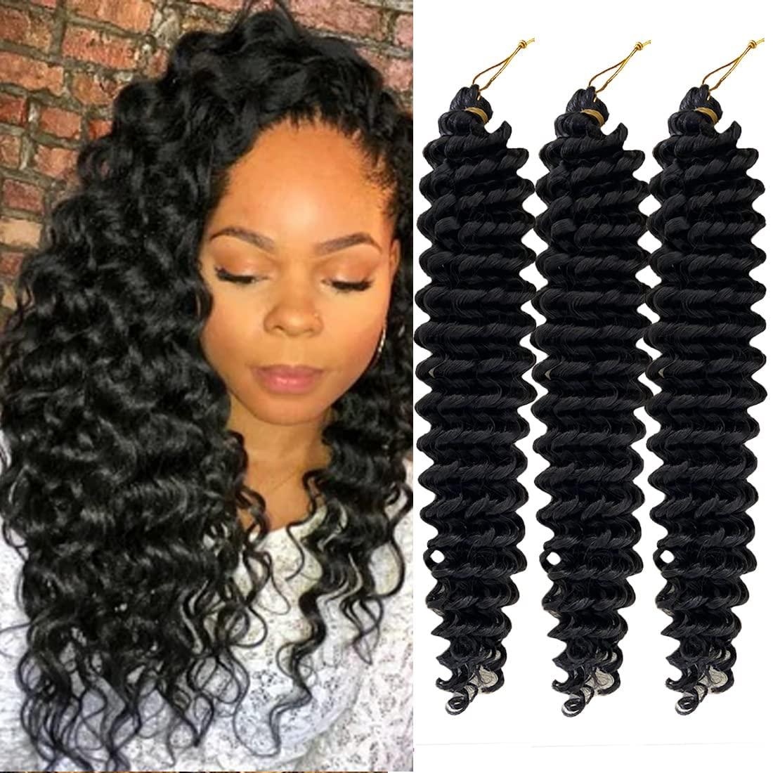 allgro 22 Inch Ocean Wave Crochet Hair 3 packs Wave Deep Twist Braiding