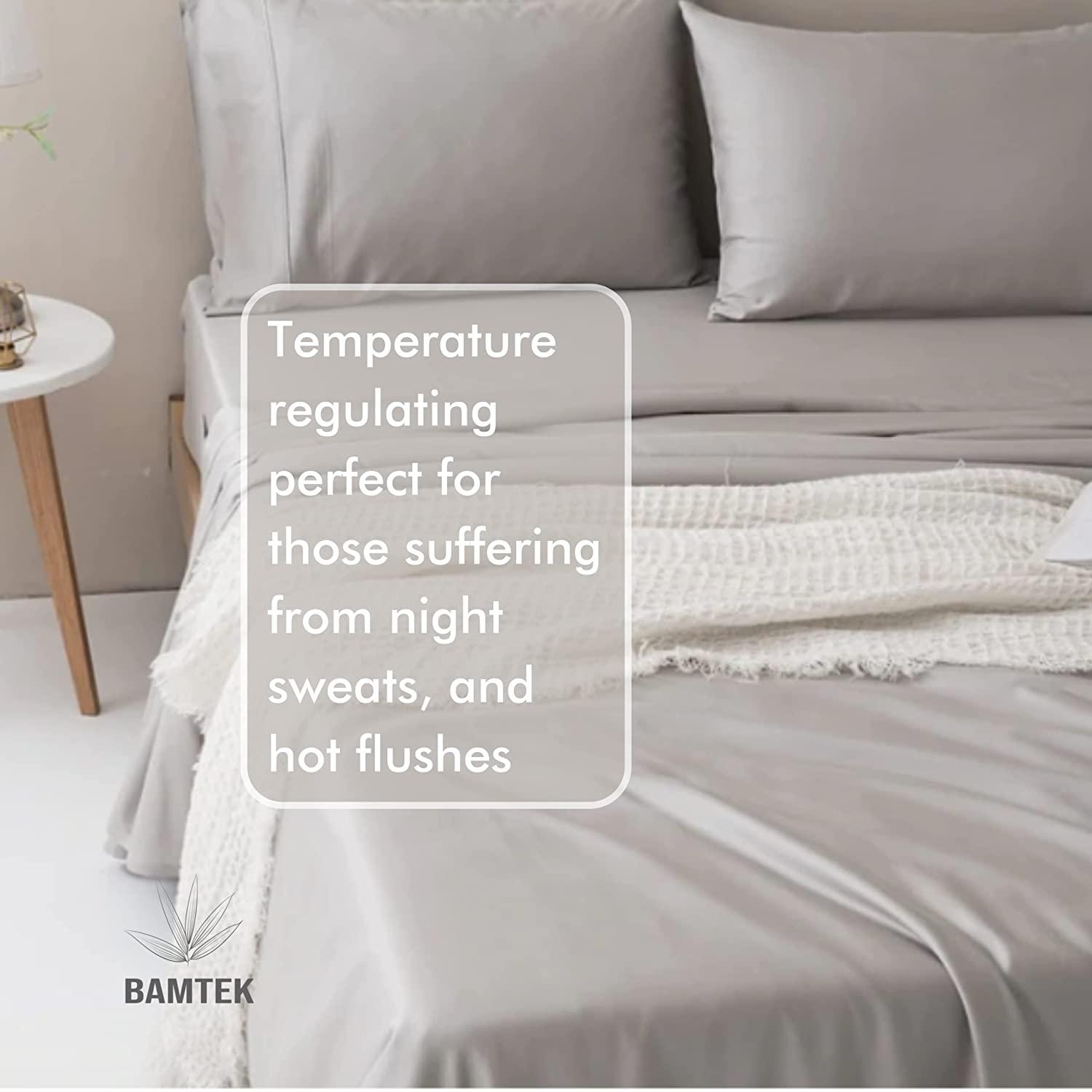 Bamtek Organic Bamboo Sheets Super Soft and Silky Queen Sheets