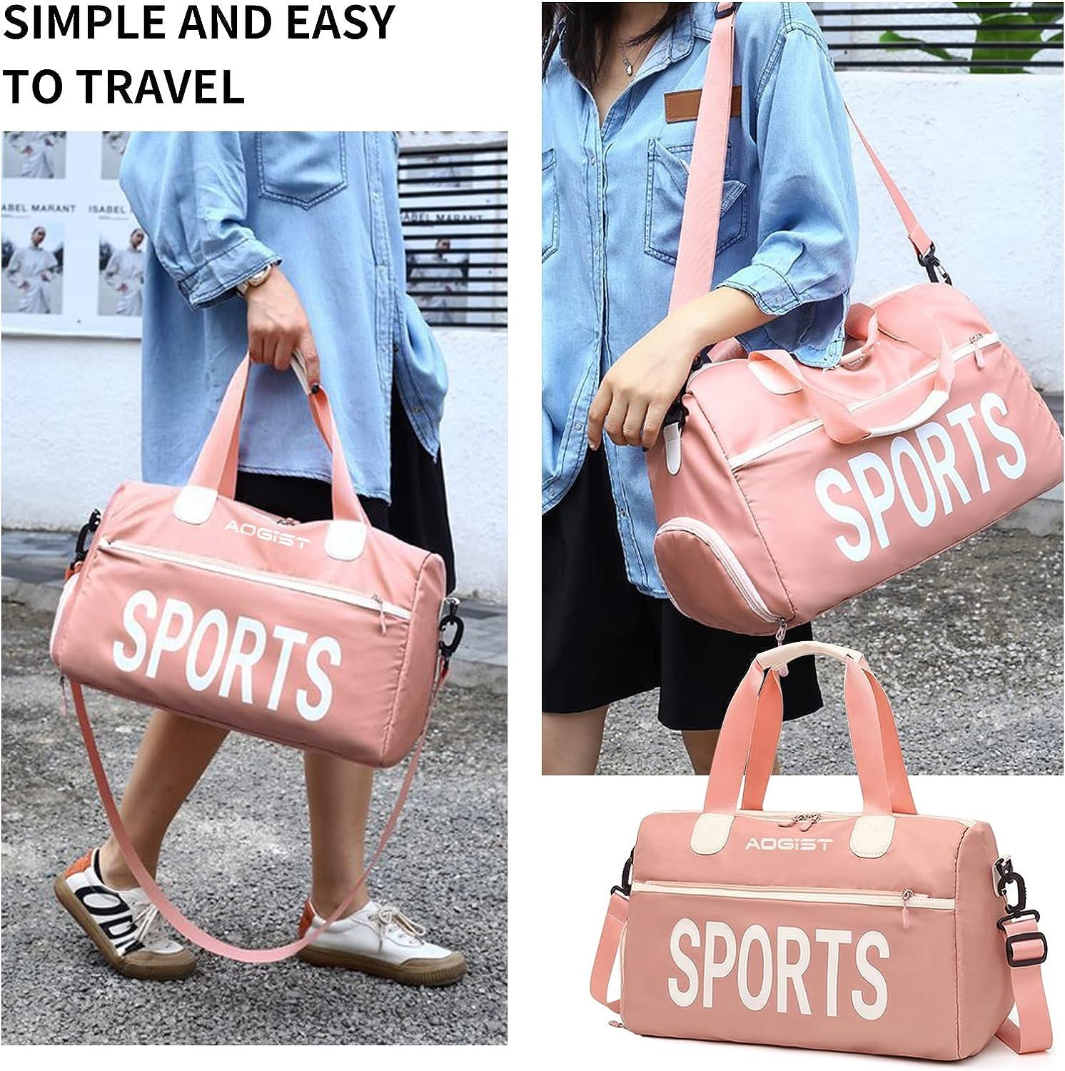 Weekender Bags for Women,Travel Duffle Bags Carry on Gym Bag,Overnight Bag  with Trolley Sleeve & Wet Pocket, Sports Tote Gym Bag, Travel bag for Women  