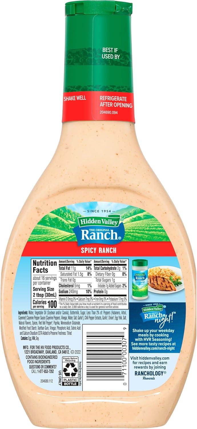 Hidden Valley Spicy Ranch Salad Dressing 473 ml | Buy Now with Express  International Delivery | GoSupps.com