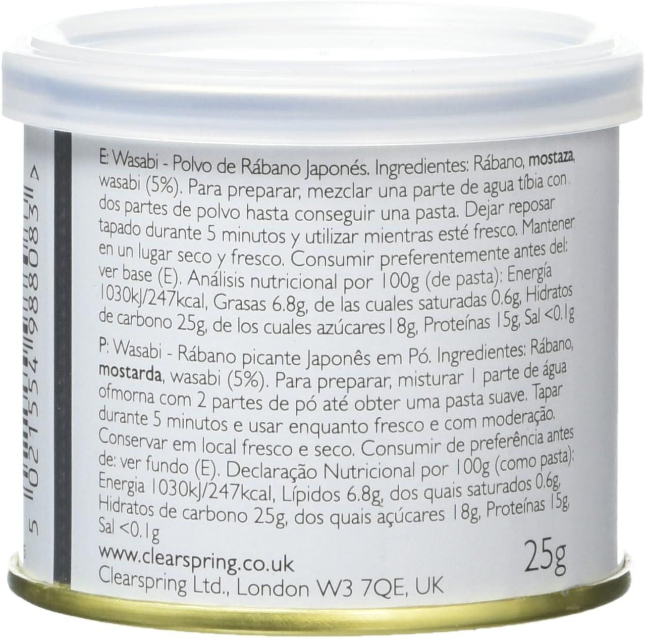 Clearspring Japanese Wasabi Horseradish Powder 30g