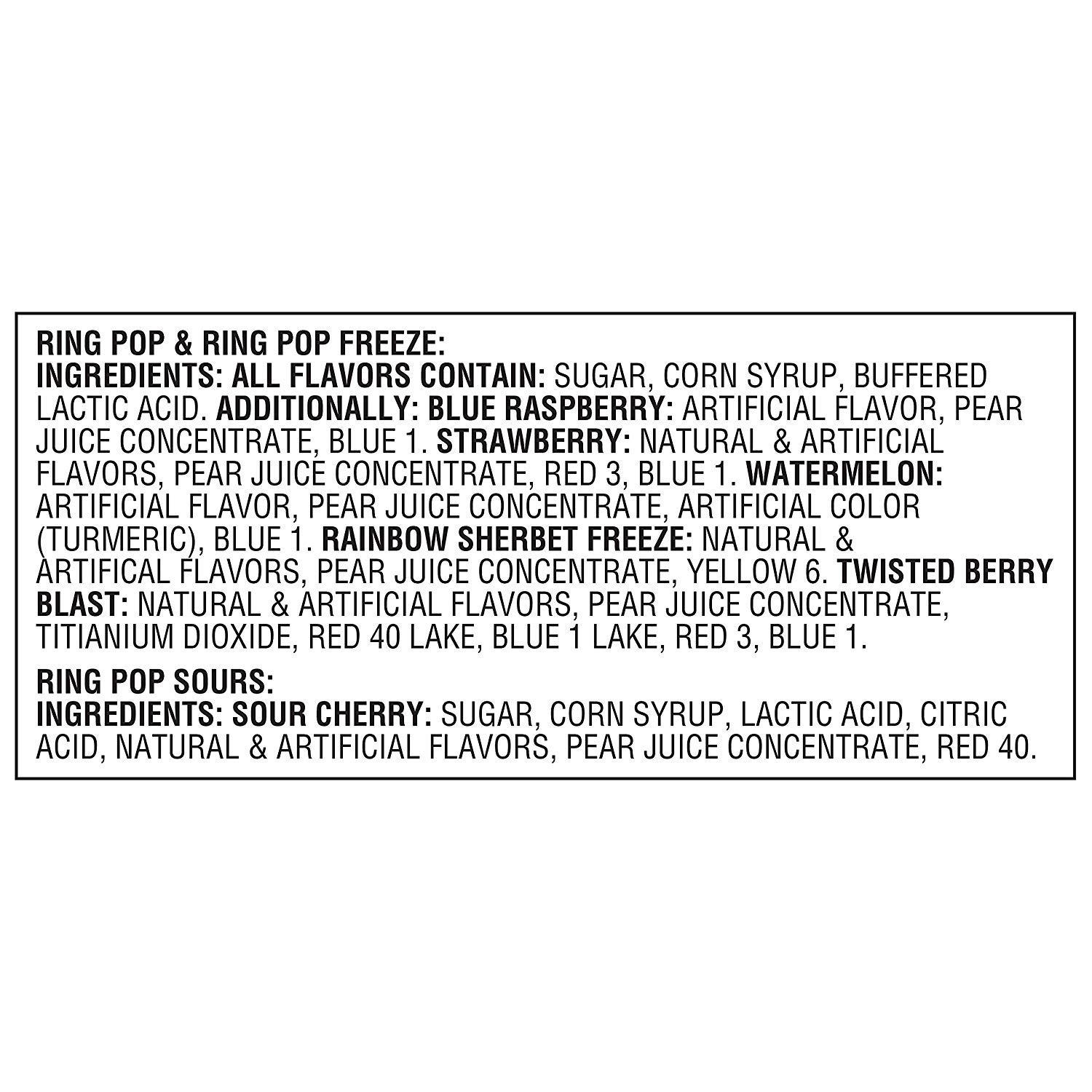 Ring Pop Individually Wrapped Bulk Lollipop 20 Count Summer Variety ...