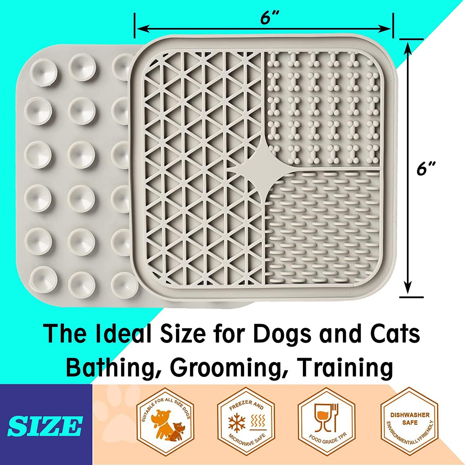 WINYPET Lick Mat for Dogs 2PCS Large, Dog Lick Mat, Durable Suction for  Grooming, Playdate & Healthy Treats, Calms, Soothes and Reduces Dog  Anxiety, Licky mat for Dogs