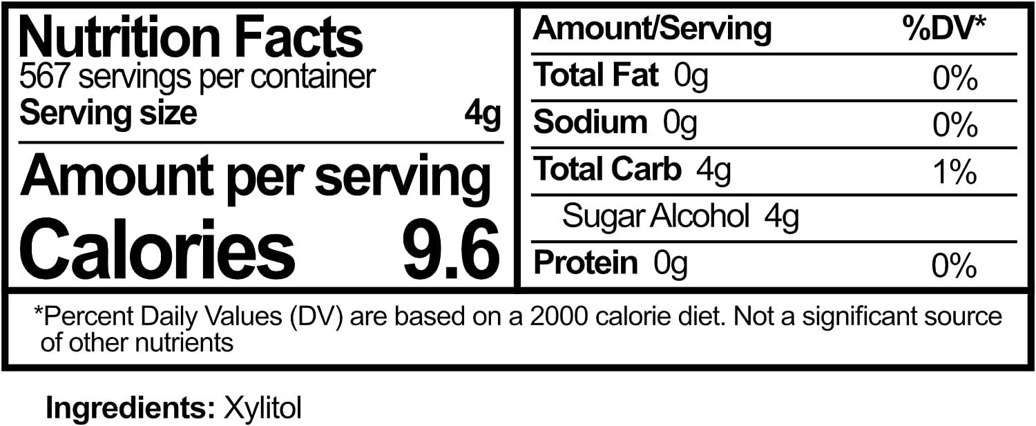 Epic Dental 100 Xylitol Sweetener Pouch (5 Pounds)