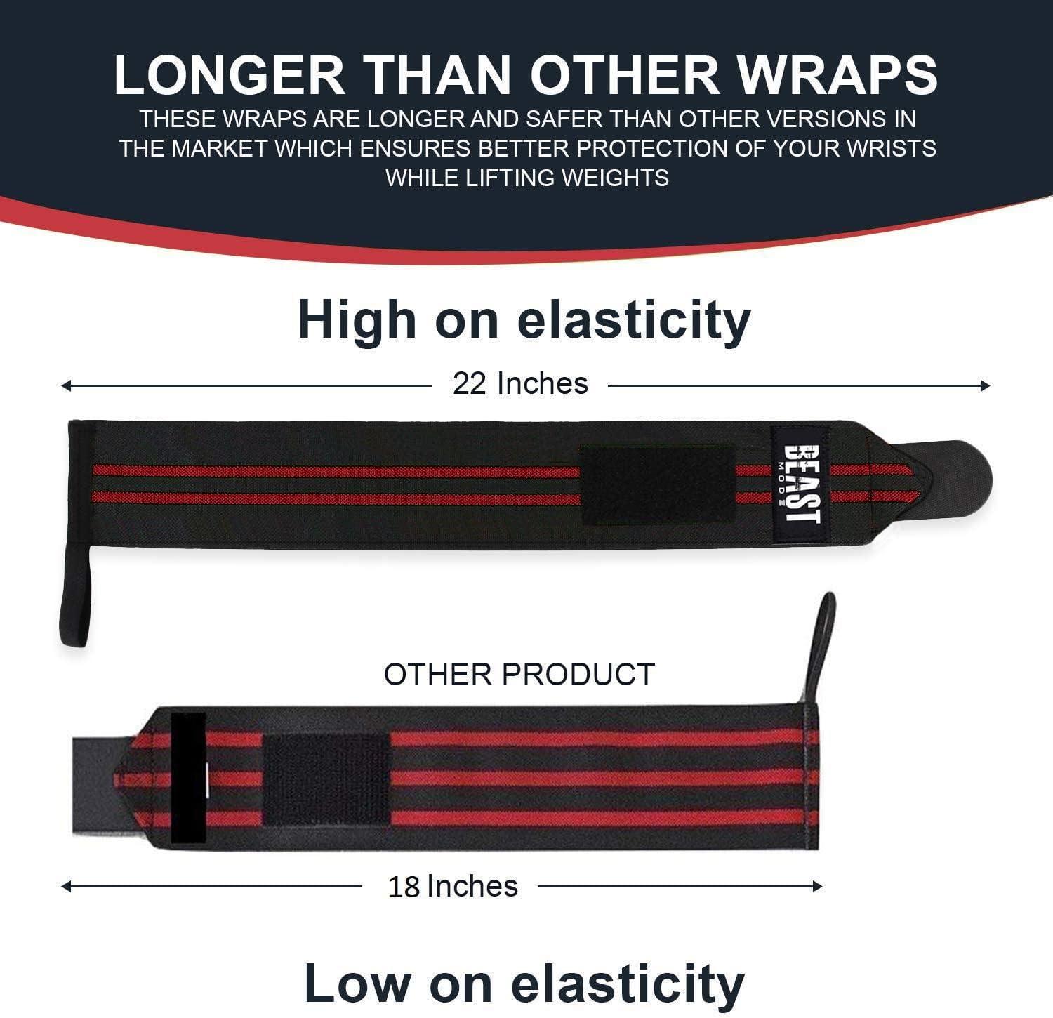 STEIGEN FITNESSSF Wrist Wraps for Weightlifting Men & Women