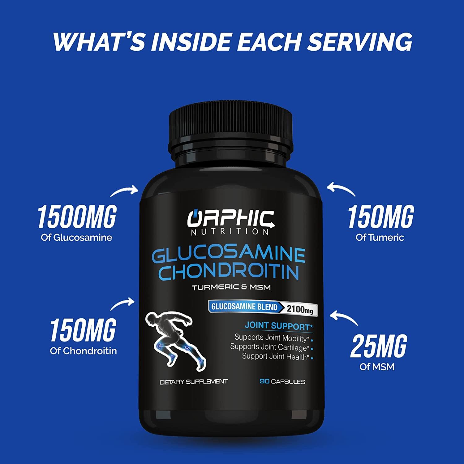Glucosamine Chondroitin Turmeric & MSM 2100MG Supplements to Support