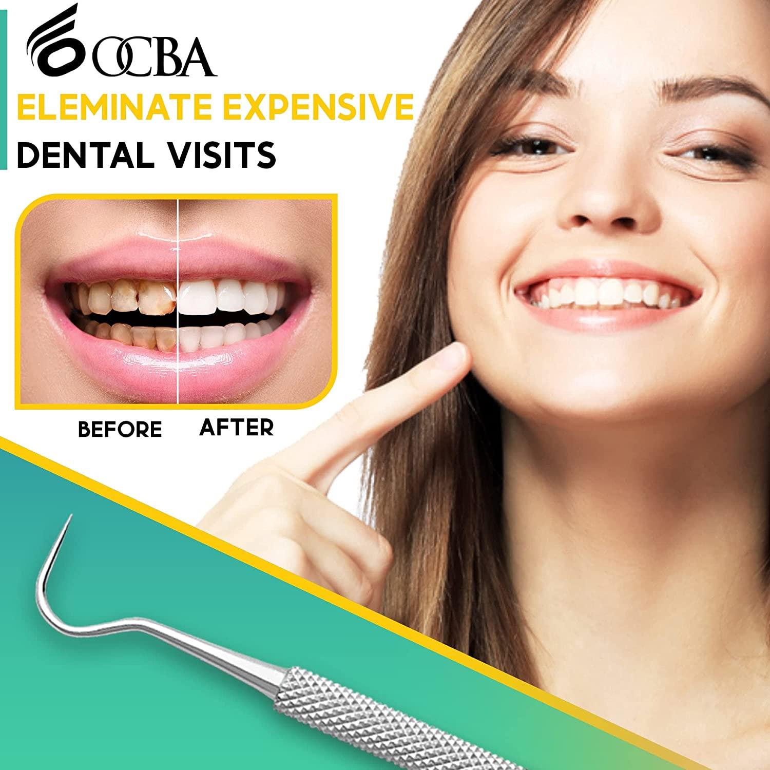 OCBA Dental Plaque Remover for Teeth Cleaning Kit for Plaque Removal