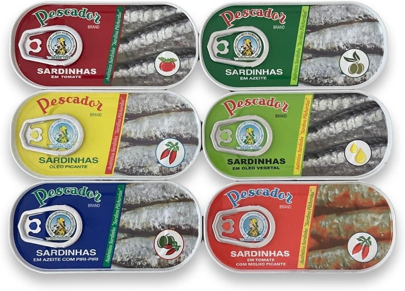 Sardines Mix Set Variation 10 Types Pescador Ramirez Portugal