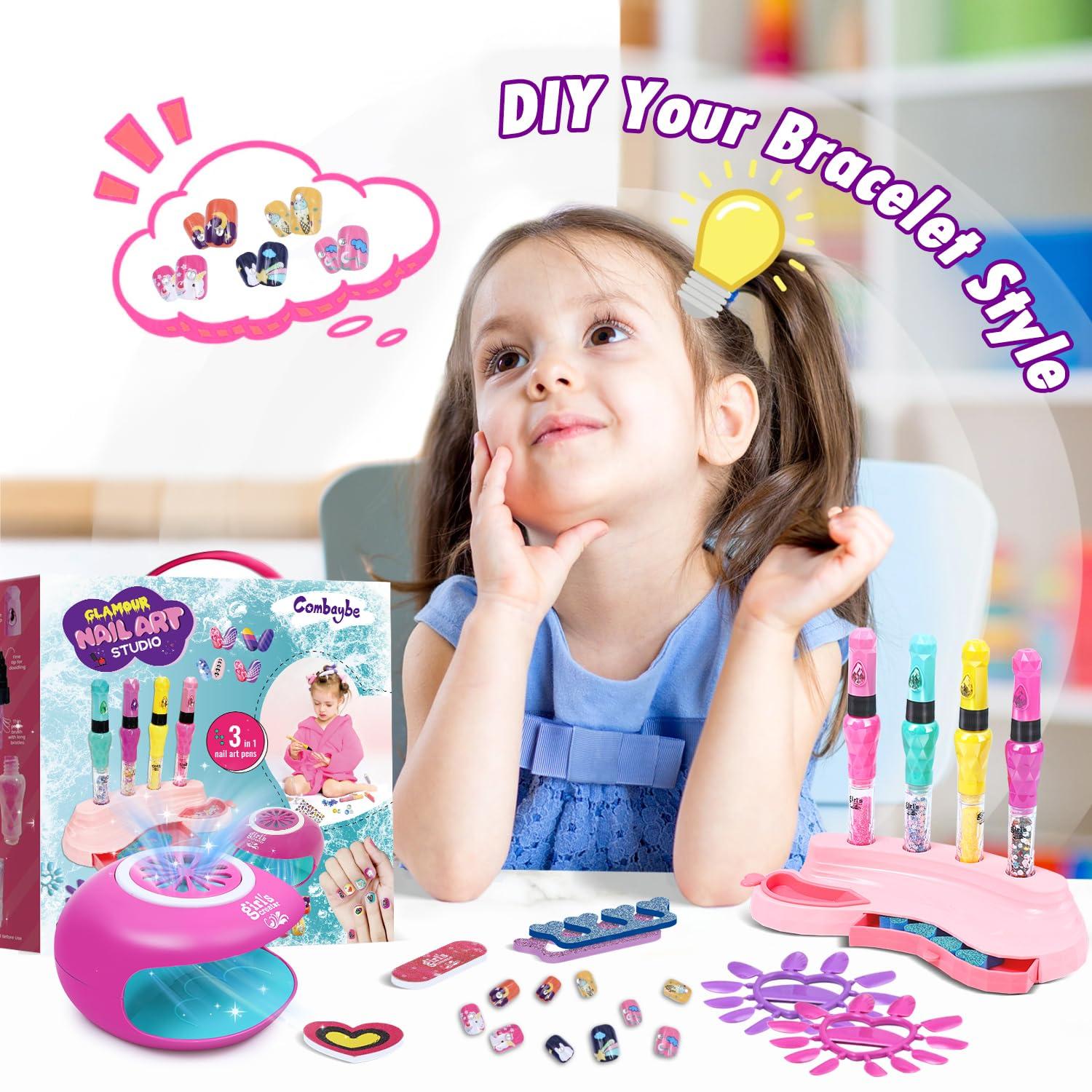 Kids Nail Polish Set for Girls Non-Toxic Nail Art Kit Spa Toys