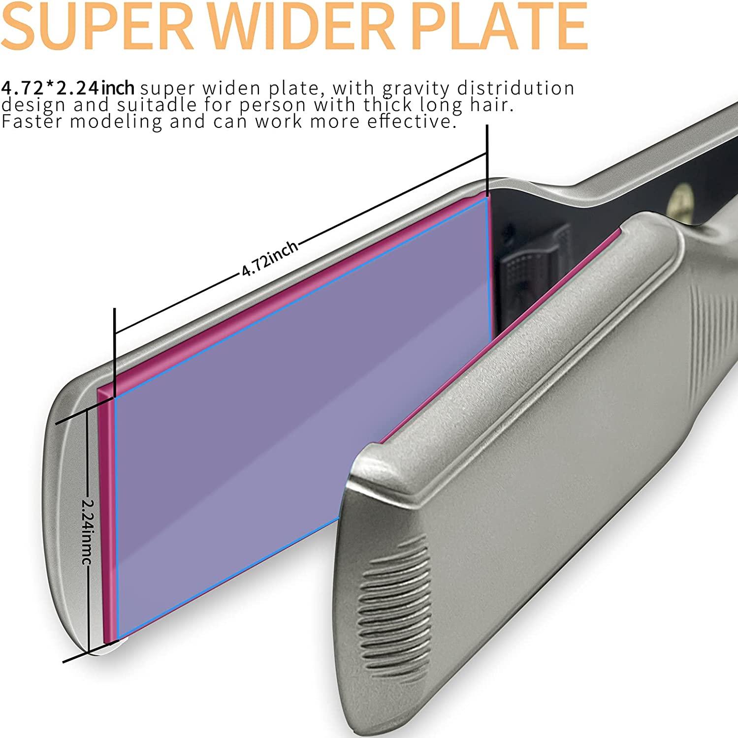 K&K 2.16 inch ExtraWide 3D Floating Tourmaline Ceramic Hair