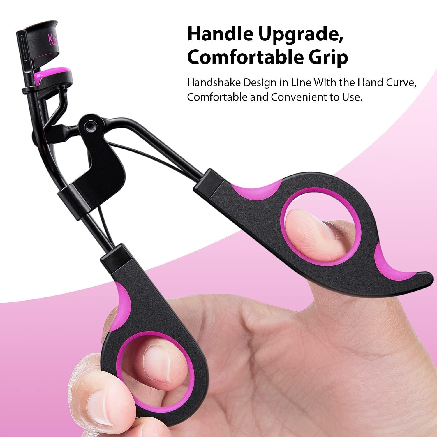 Kaasage Eyelash Curler with Pads - Lash Curler with 5 Extra Silicone  Replacement Pads, Get Perfect Curl in 5 Seconds Black