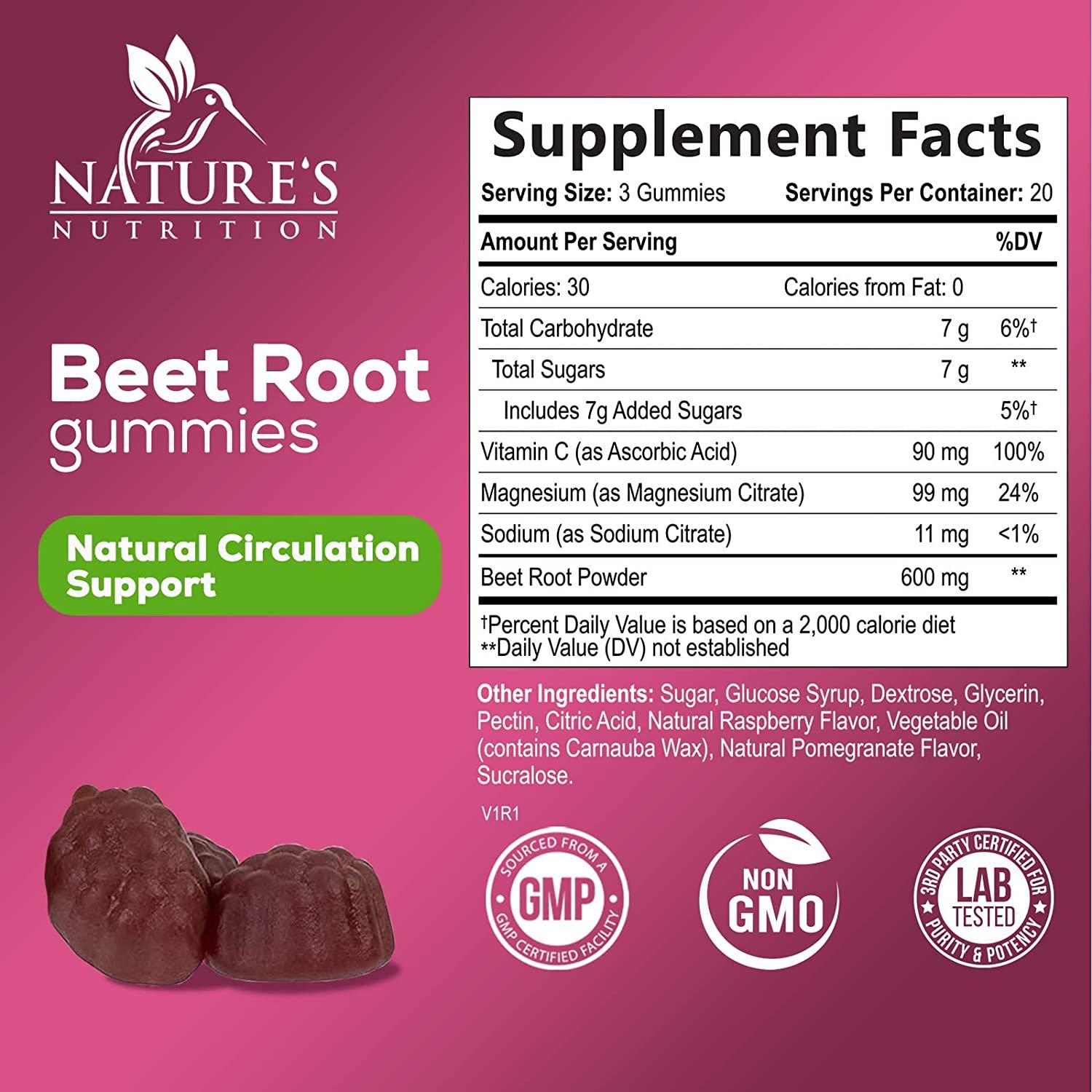 Beet Root Gummies with Magnesium & Vitamin C Extra Strength