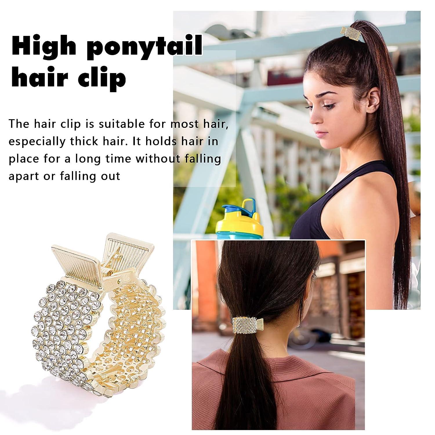 3 Pcs Small Hair Claw Clips for High Ponytail Rhinestone Hair Clips for  Women Girls Aesthetic Hair Clips for Thick Hair Cute Claw Clips Fashionable Hair  Accessories for Styling 3 Pcs Rhinestone