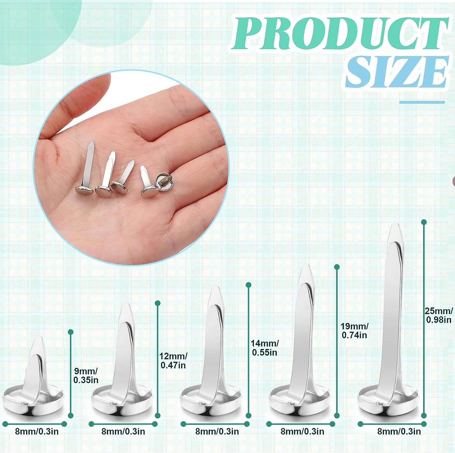 1000 Pieces Paper Fastener Brass Fasteners Round Prong Fasteners Metal ...