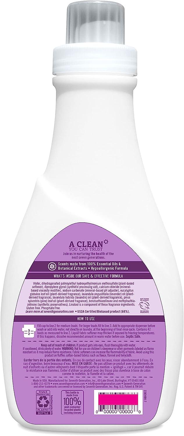 Seventh Generation Laundry Fabric Softener Liquid, Fresh Lavender Scent