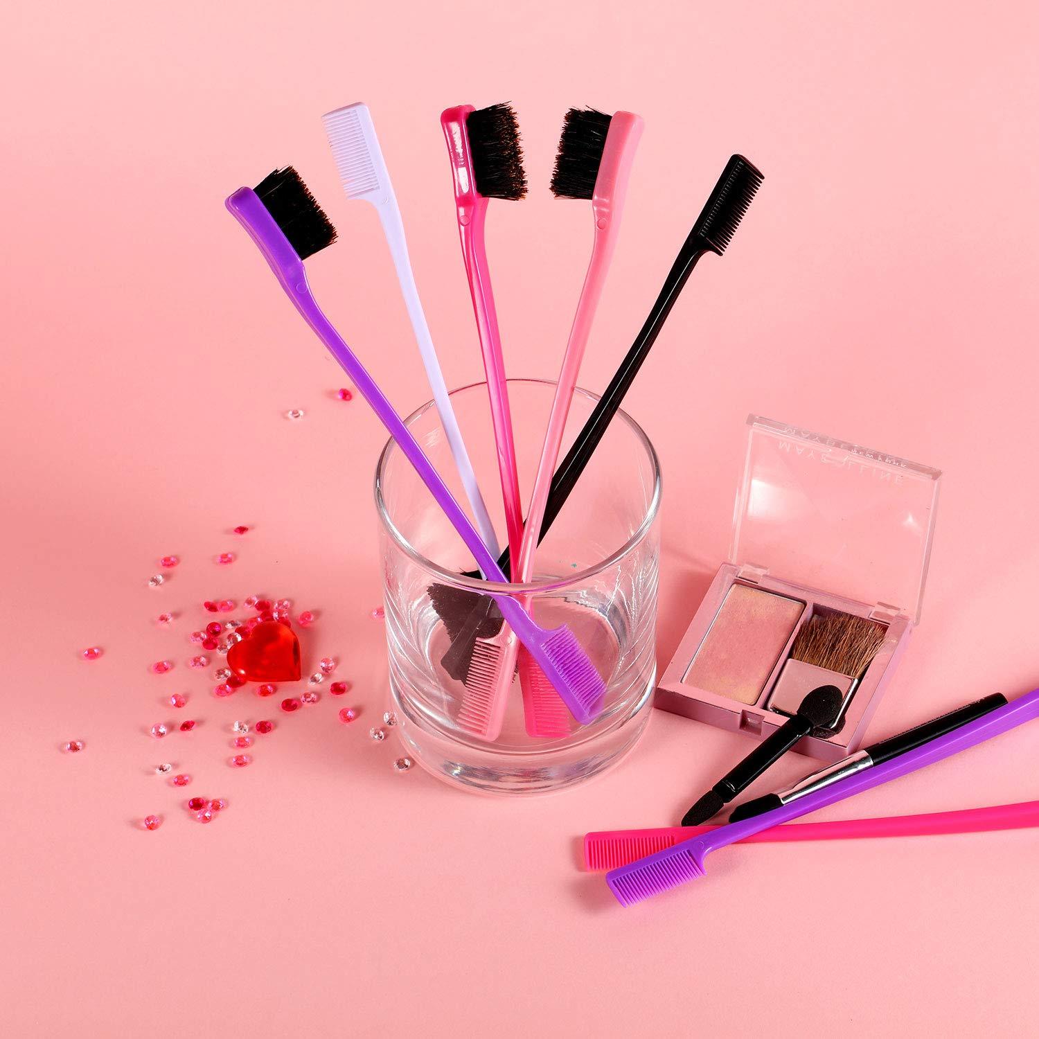 10 Pieces Hair Edge Brush Double Sided Control Hair Brush Comb Combo