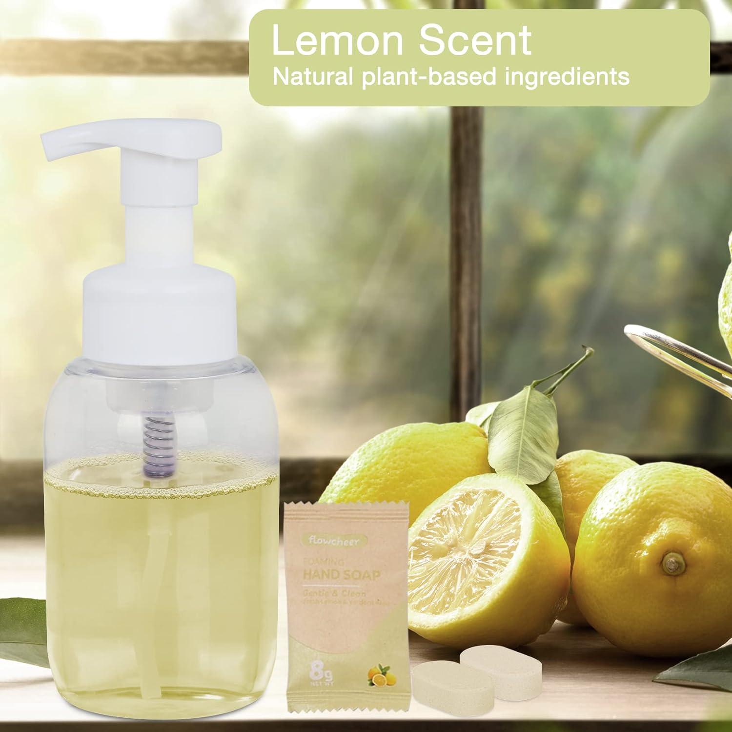 Foaming Hand Soap Tablet Refills12 pack Makes 96 fl oz (12 x 8 fl oz Bottles) Lemon Scented