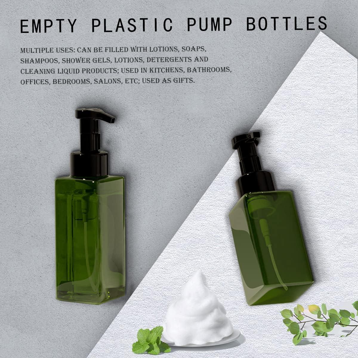 Empty Plastic Pump Bottles, Refillable Lotion Soap Dispenser Liquid  Container For Bathroom Soaps Shampoo And Body Wash