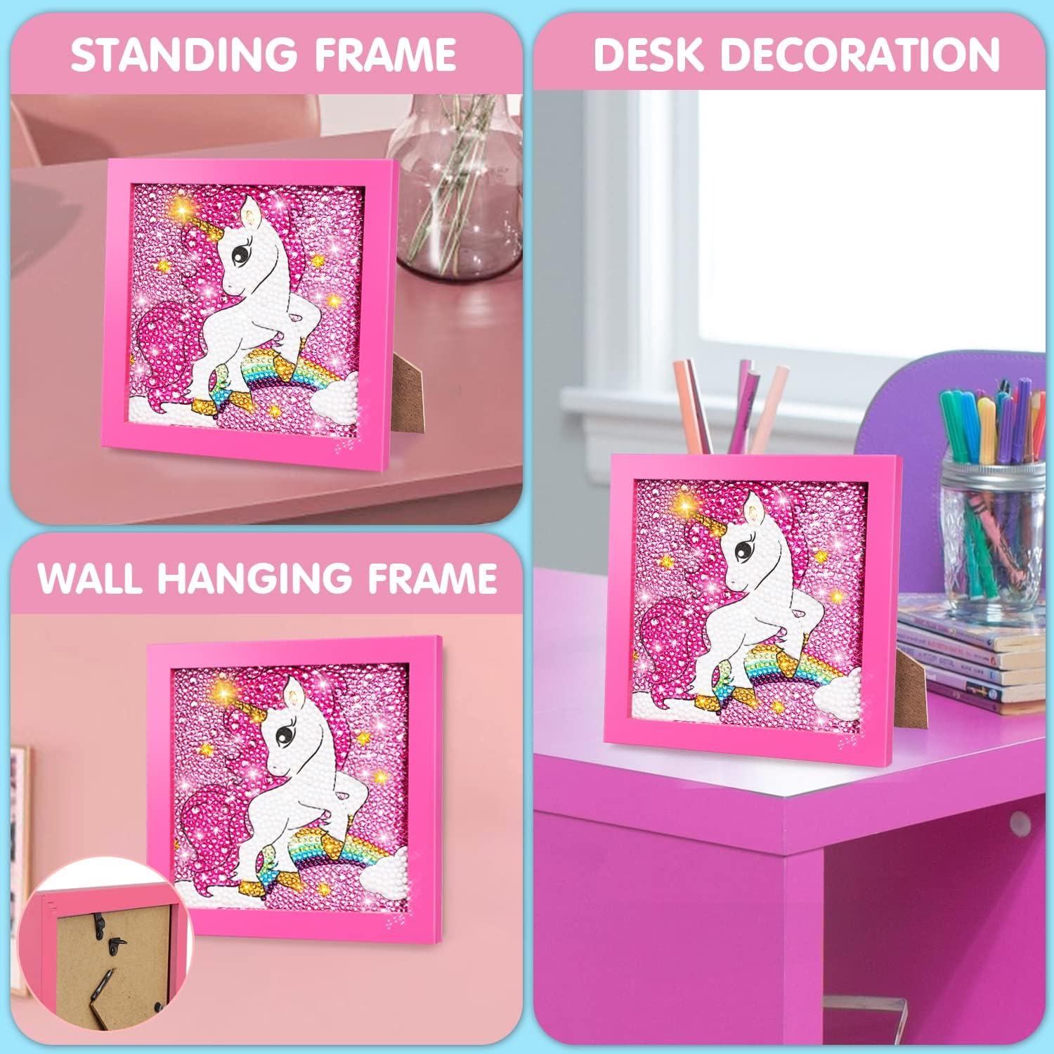 TOY Life 5D Diamond Painting Kits for Kids with Wooden Frame