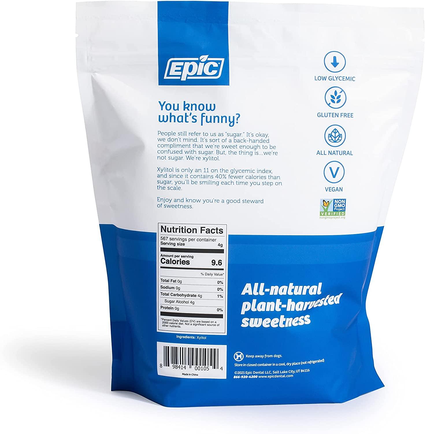 Epic Dental 100 Xylitol Sweetener Pouch (5 Pounds)