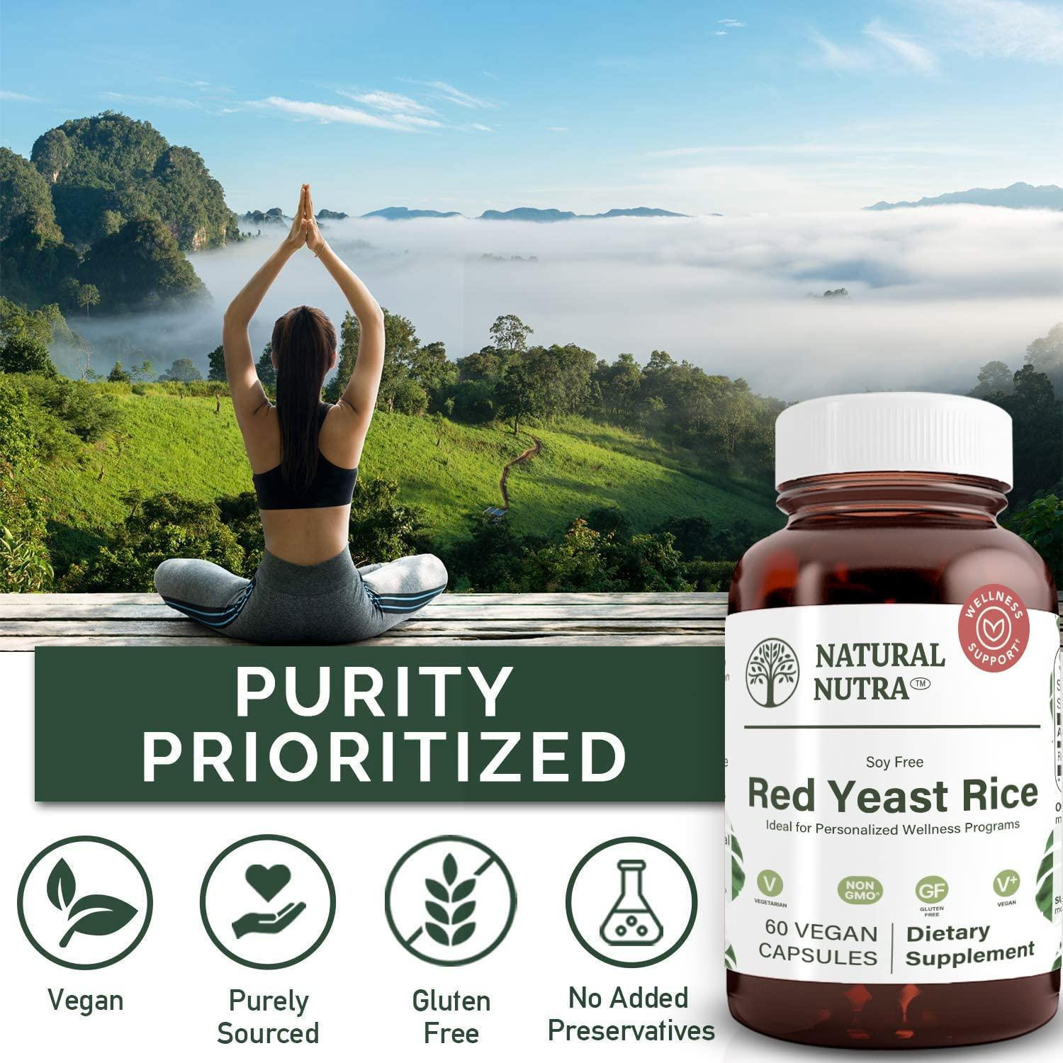 Natural Nutra Red Yeast Rice Extract with Monacolin K, Supplement for