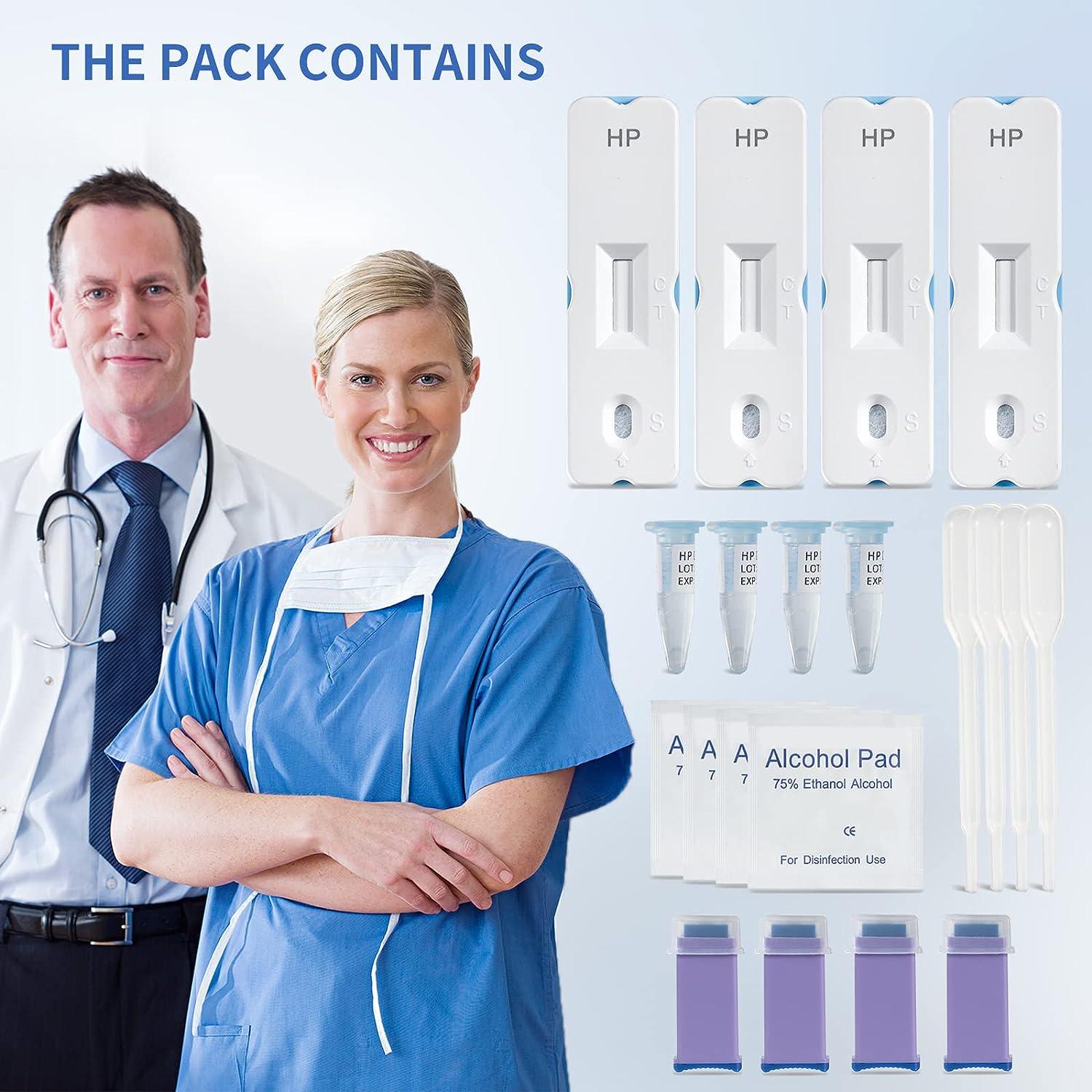 H. Pylori Test Kit at Home 4 Tests Included Helicobacter Detection