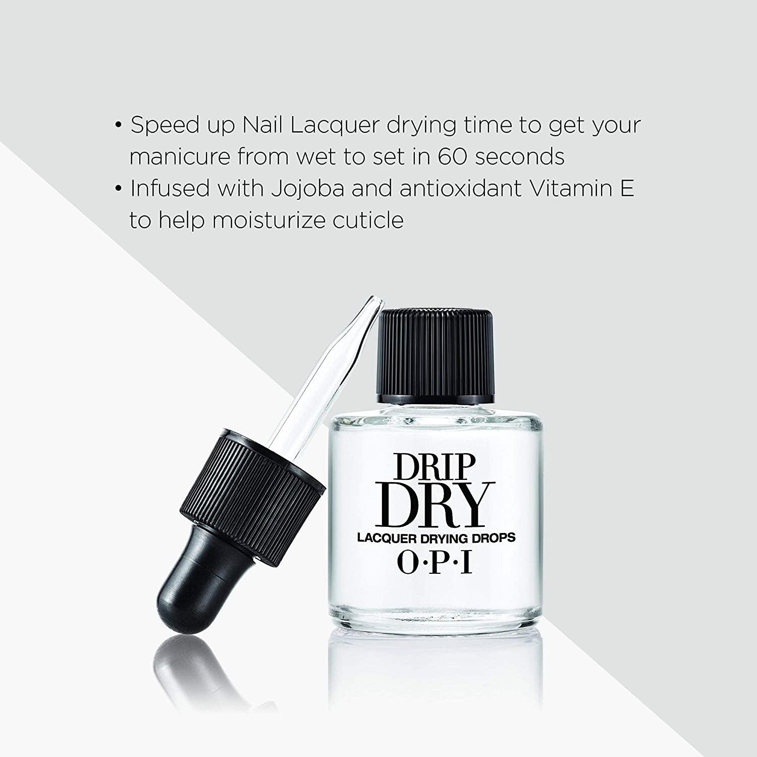 OPI Drip Dry Lacquer Drying Drops, Nail Polish Drying Drops 0.3 Fl Oz