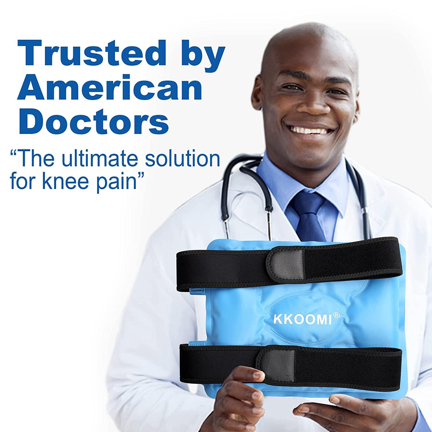 KKOOMI Knee Brace Support Ice pack for Pain Relief, Injuries Reusable