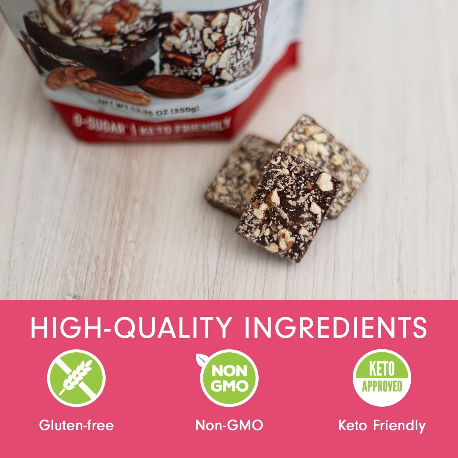 Nature's Intent Keto Chocolate and Nut Bombs SugarFree Dark Chocolate