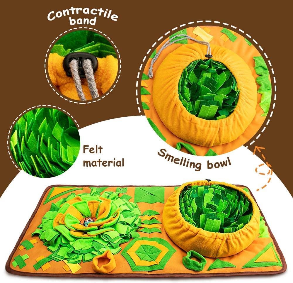AWOOF Snuffle Mat for Dogs, Sniff Mat Interactive Dog Puzzle Toys