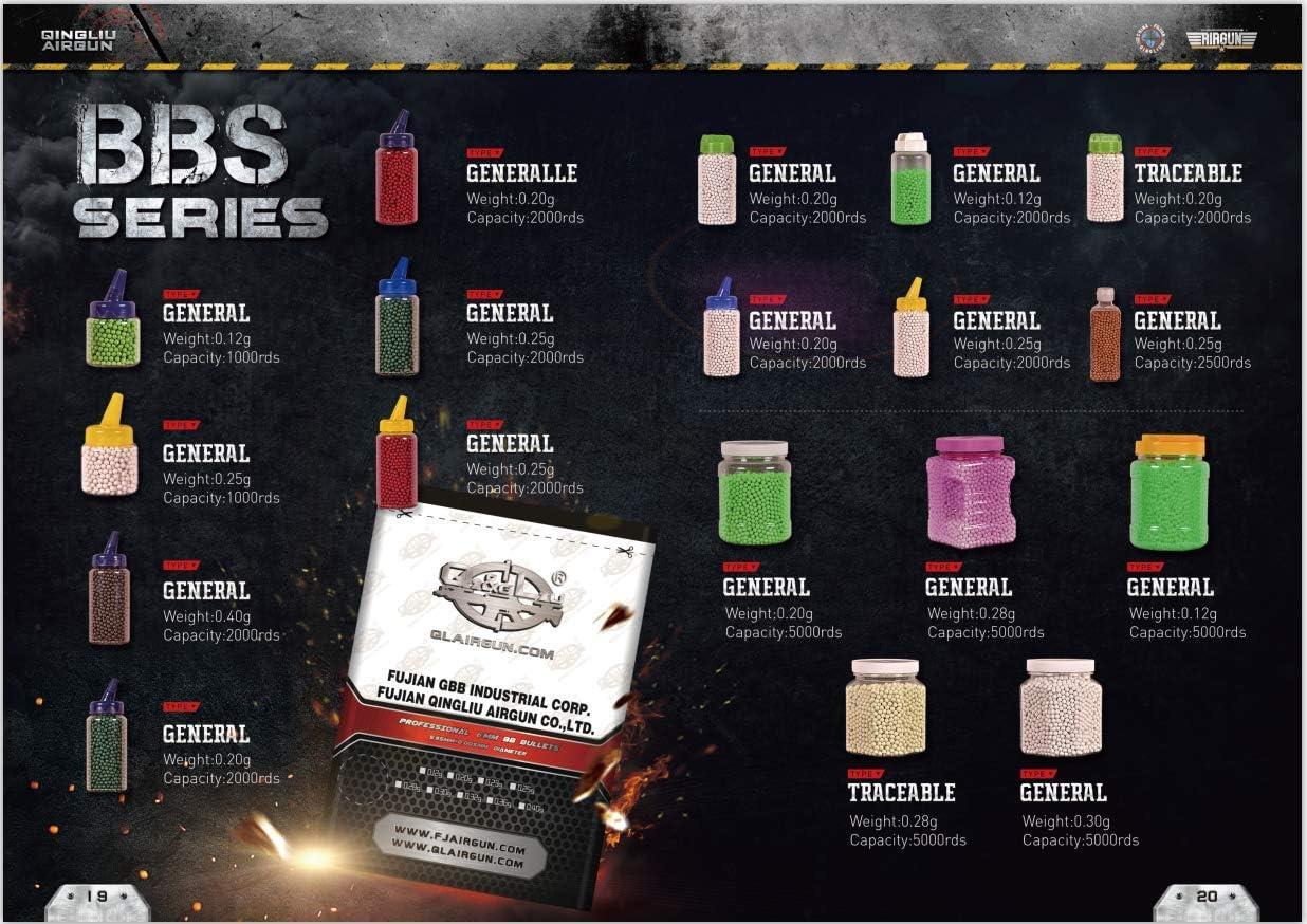 QingLiu Airgun 0.20g Biodegradable Airsoft BBS 5000 Rounds 6mm BBS