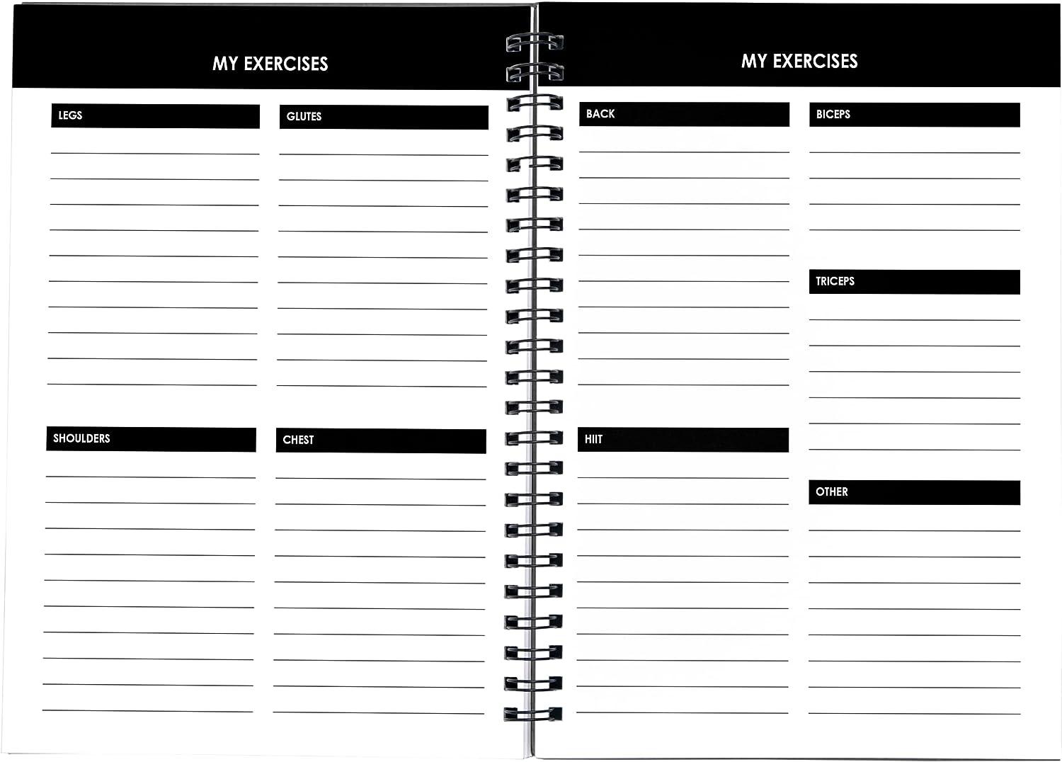 Fitness Workout Journal for Women & Men, A5(5.5 x 8.2) Workout Log Book  Planner for Tracking, Progress, and Achieving Your Wellness Goals-Pink