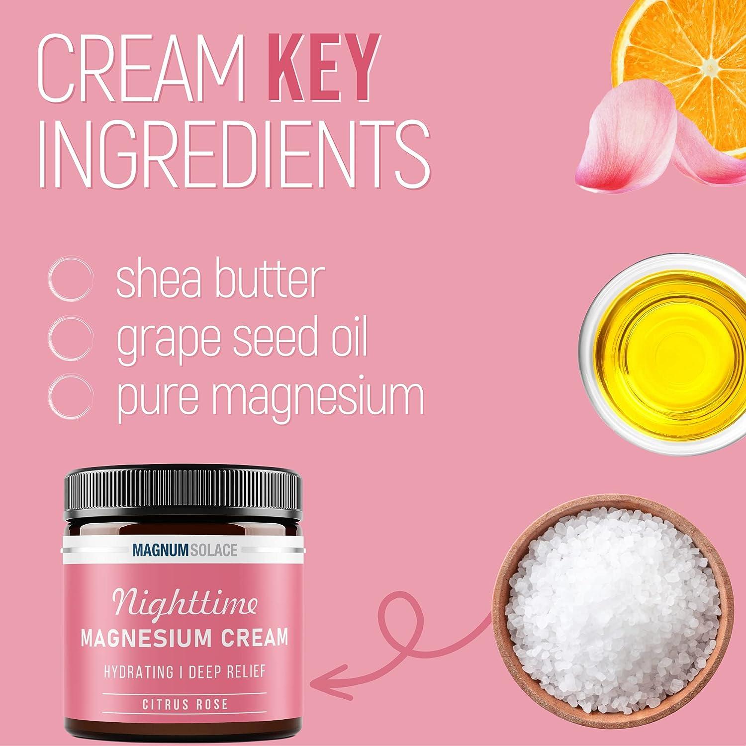 Magnesium Lotion Nighttime Magnesium Cream Apply to Leg Muscles Arms or