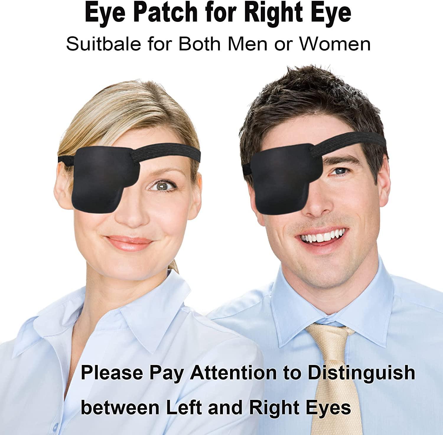 RIKEYO 2Pcs 3D Eye Patches for Adults Adjustable Medical Eyepatch for